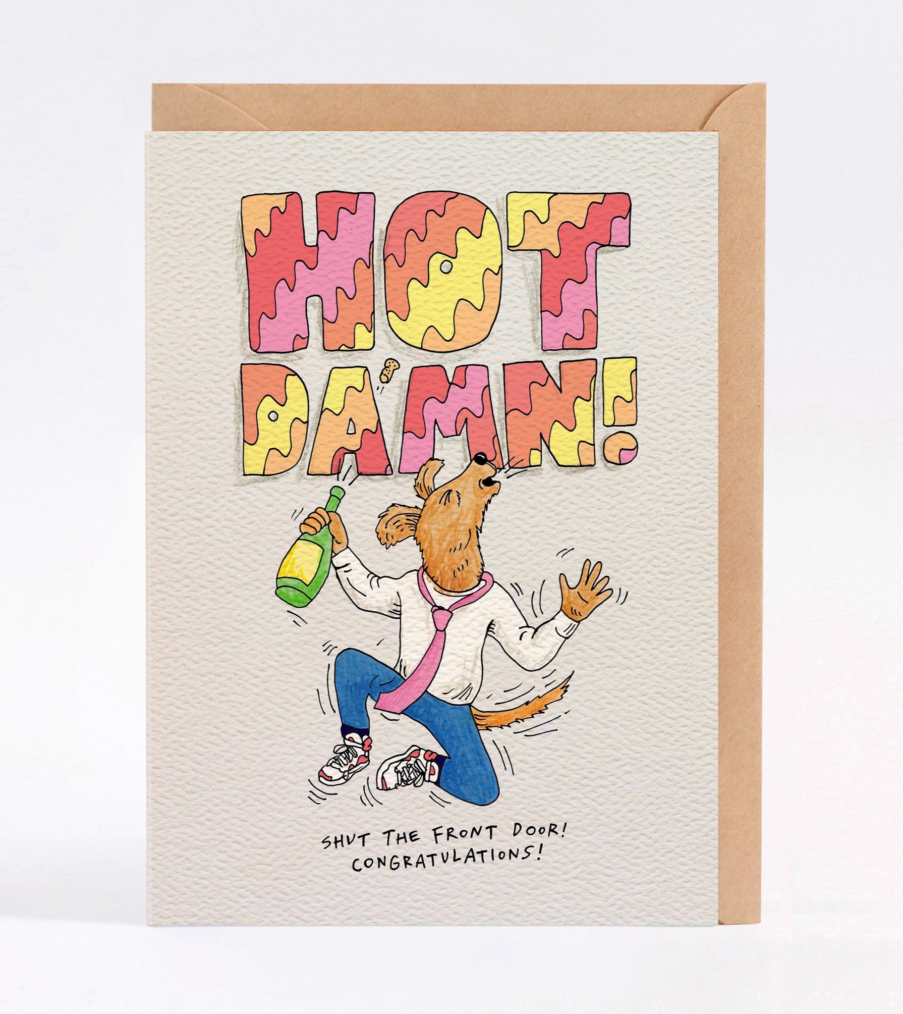 Congratulations card - Australian made congratulations card - Hot Damn by Wally Paper Co Melbourne - made in Australia