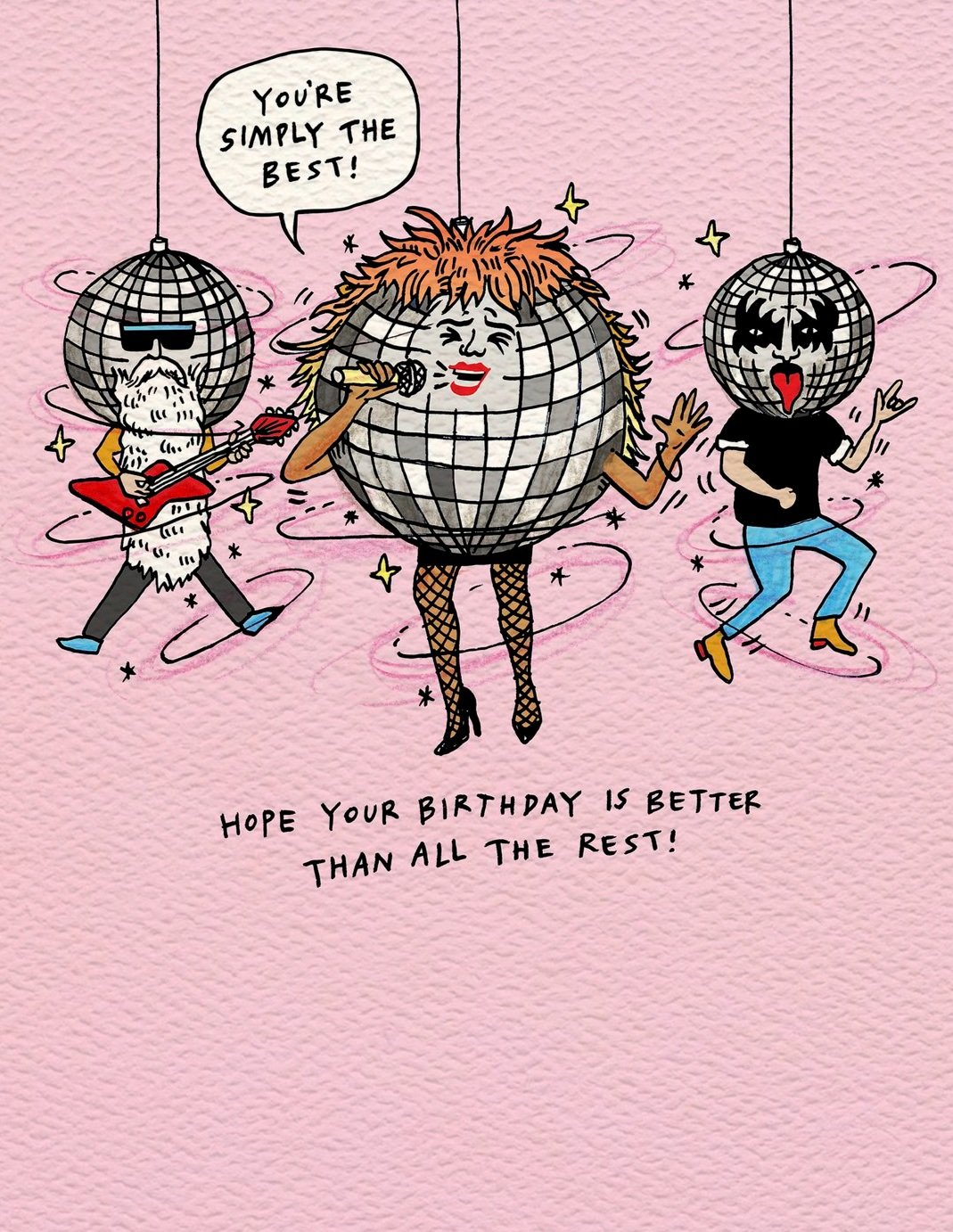 Birthday card - funny birthday card - Tina Turner birthday card - Australian made birthday card - The Best by Wally Paper Co Melbourne - made in Australia
