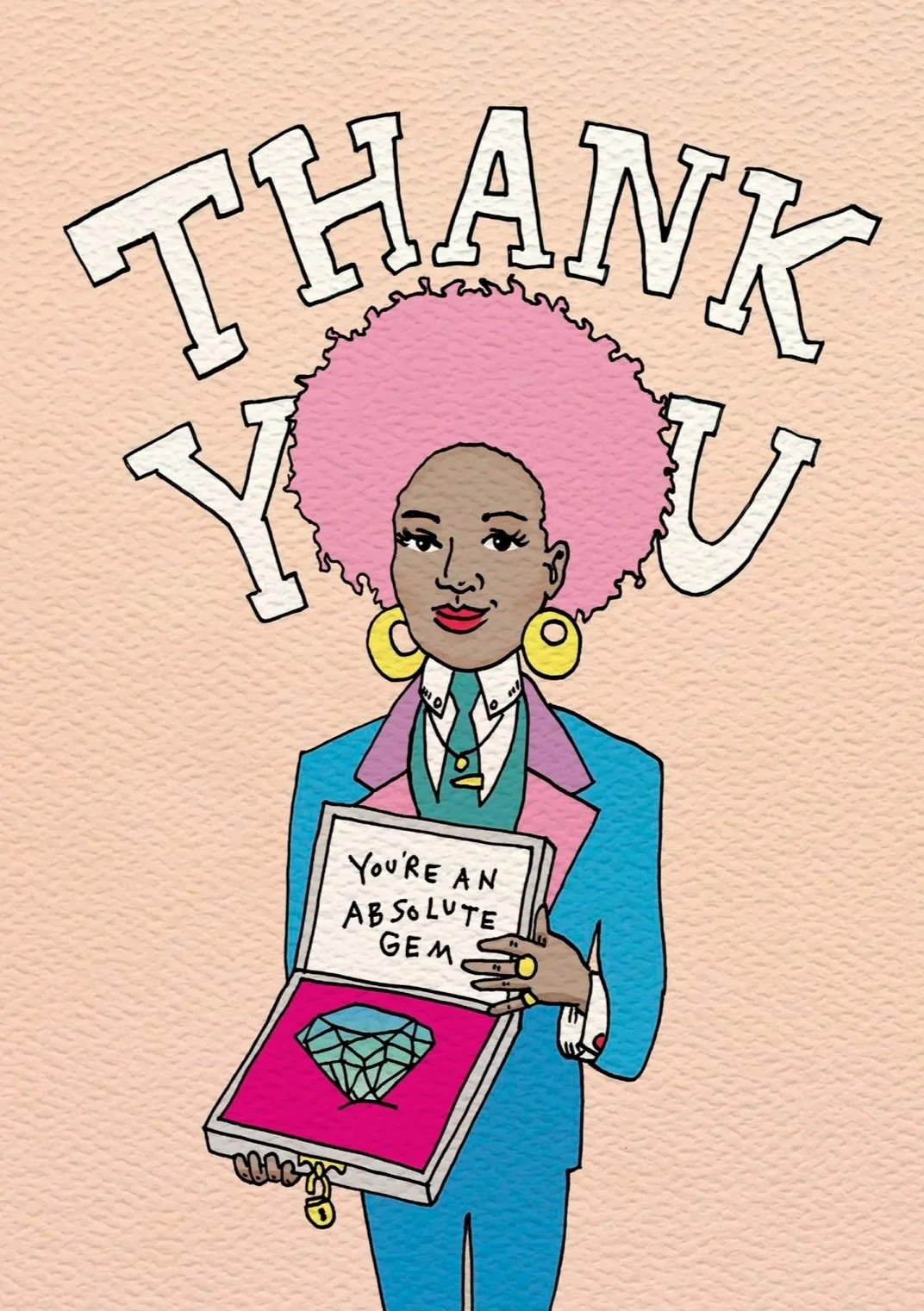 Thank you card - Australian made funny thank you card - Gem by Wally Paper Co Melbourne - made in Australia