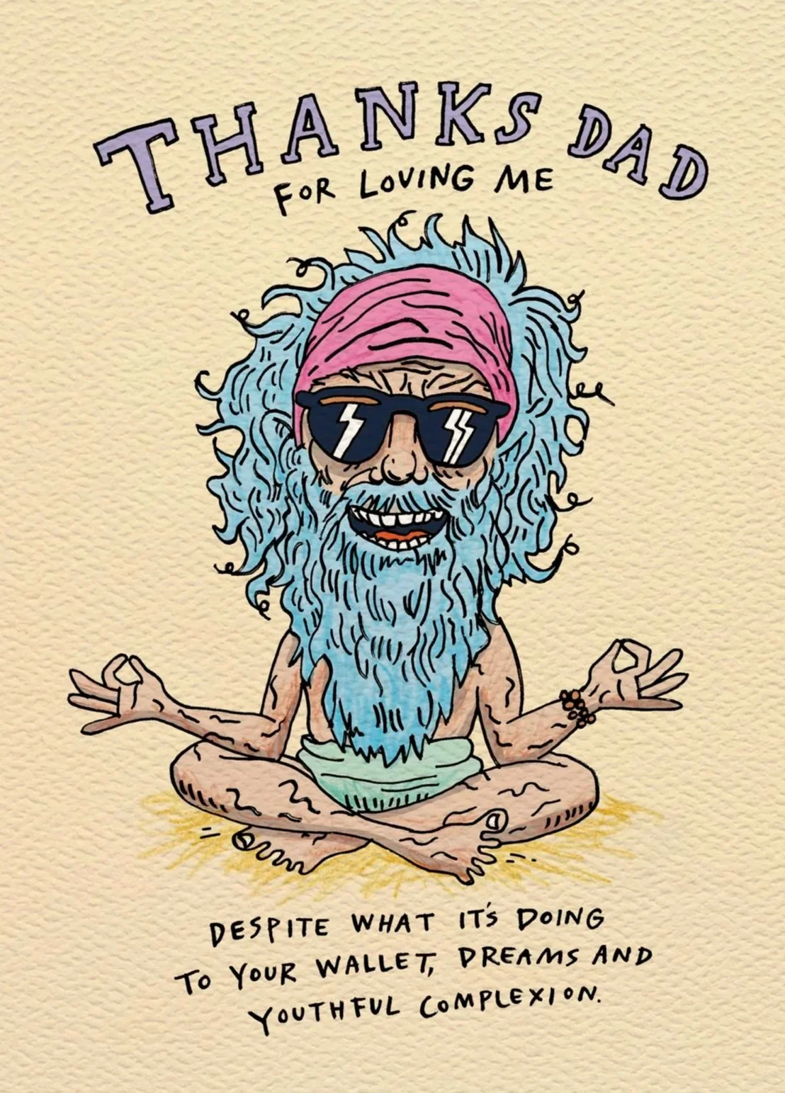 Father's day card - Australian made funny dad card - Wallet and Dreams by Wally Paper Co Melbourne - made in Australia