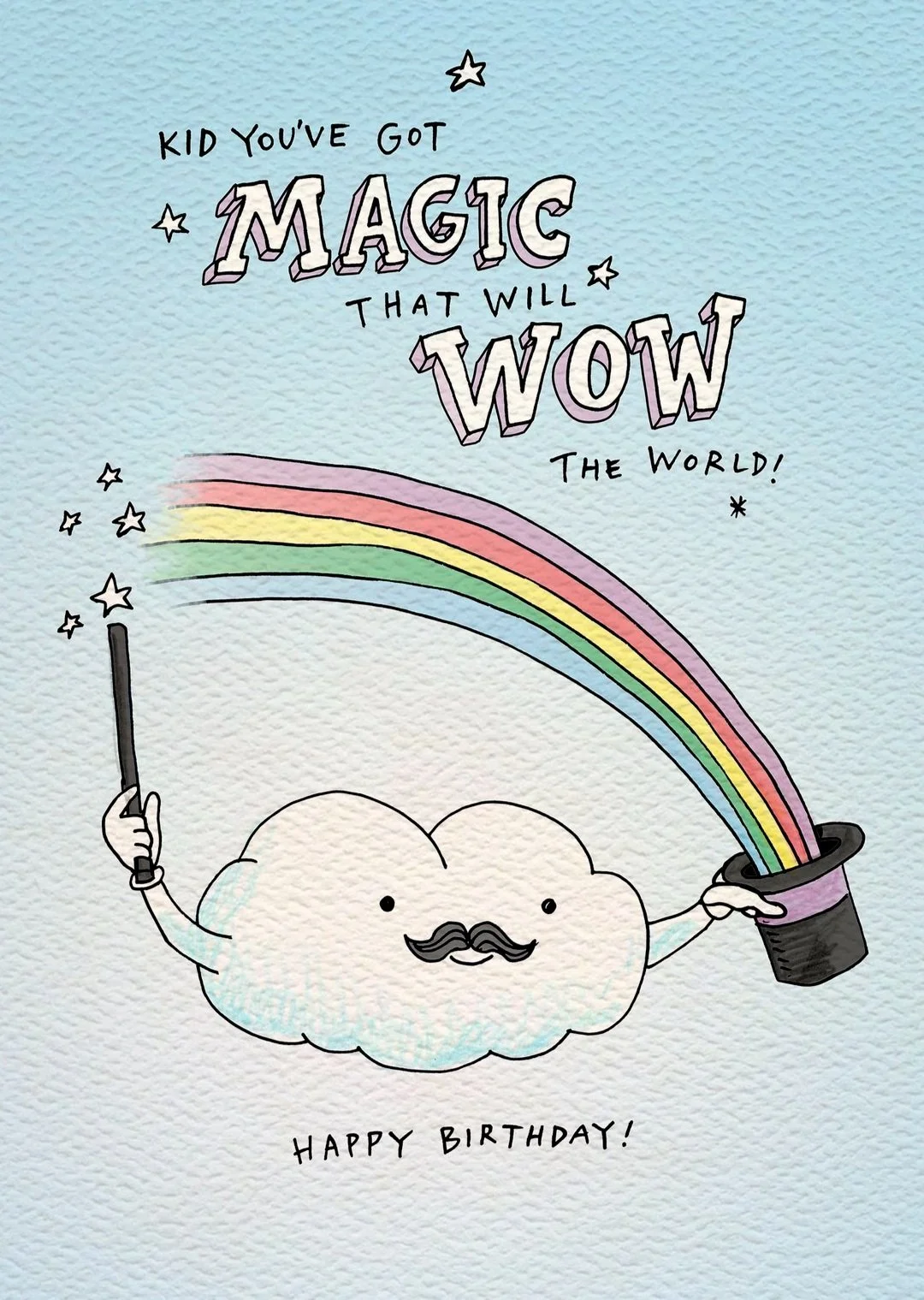 Kids birthday card - tween birthday card - Australian made kids birthday card - funny kids birthday card - Wow the World by Wally Paper Co Melbourne - made in Australia