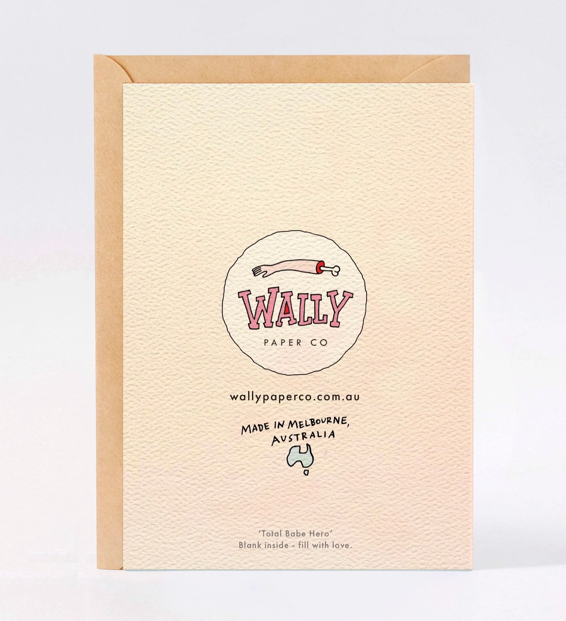 Mother's day card - Australian made mother's day card - Total Babe Hero by Wally Paper Co Melbourne - made in Australia