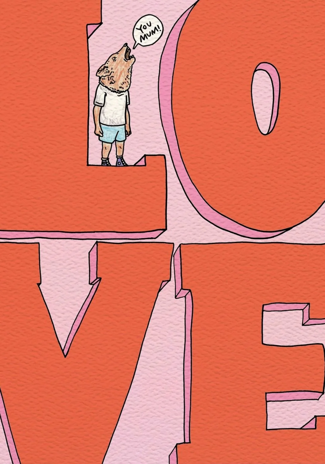 Mother's day card - Australian made mother's day card - Big Mum Love by Wally Paper Co Melbourne - made in Australia