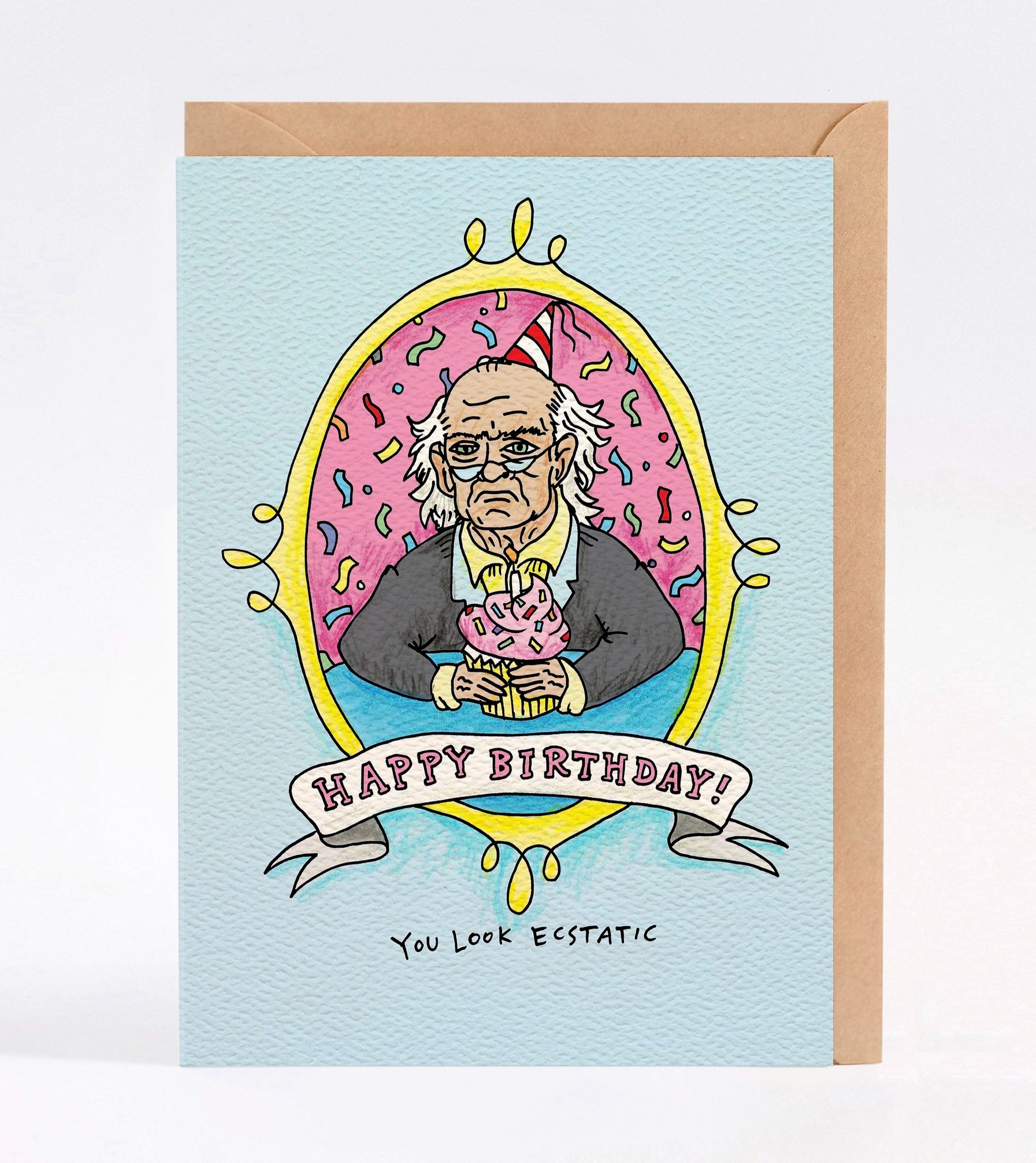 Birthday card - funny birthday card - Australian made birthday card - Ecstatic by Wally Paper Co Melbourne - made in Australia