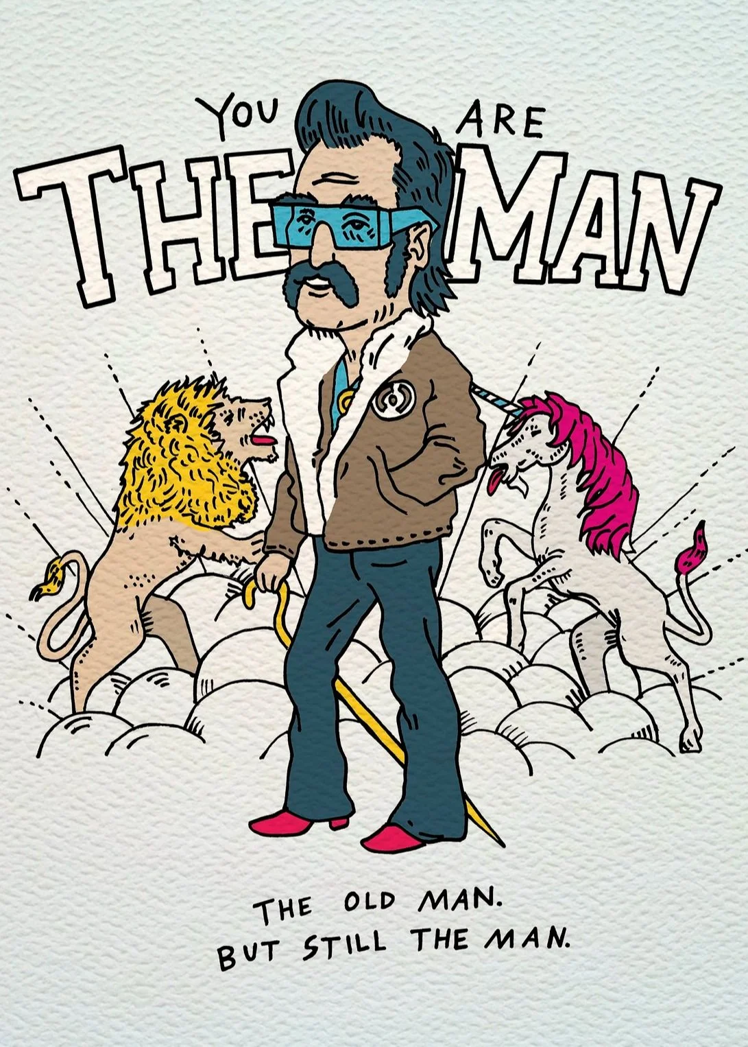 Funny Fathers Day card - funny dad birthday card - Australian made fathers day card - The Man by Wally Paper Co Melbourne - made in Australia