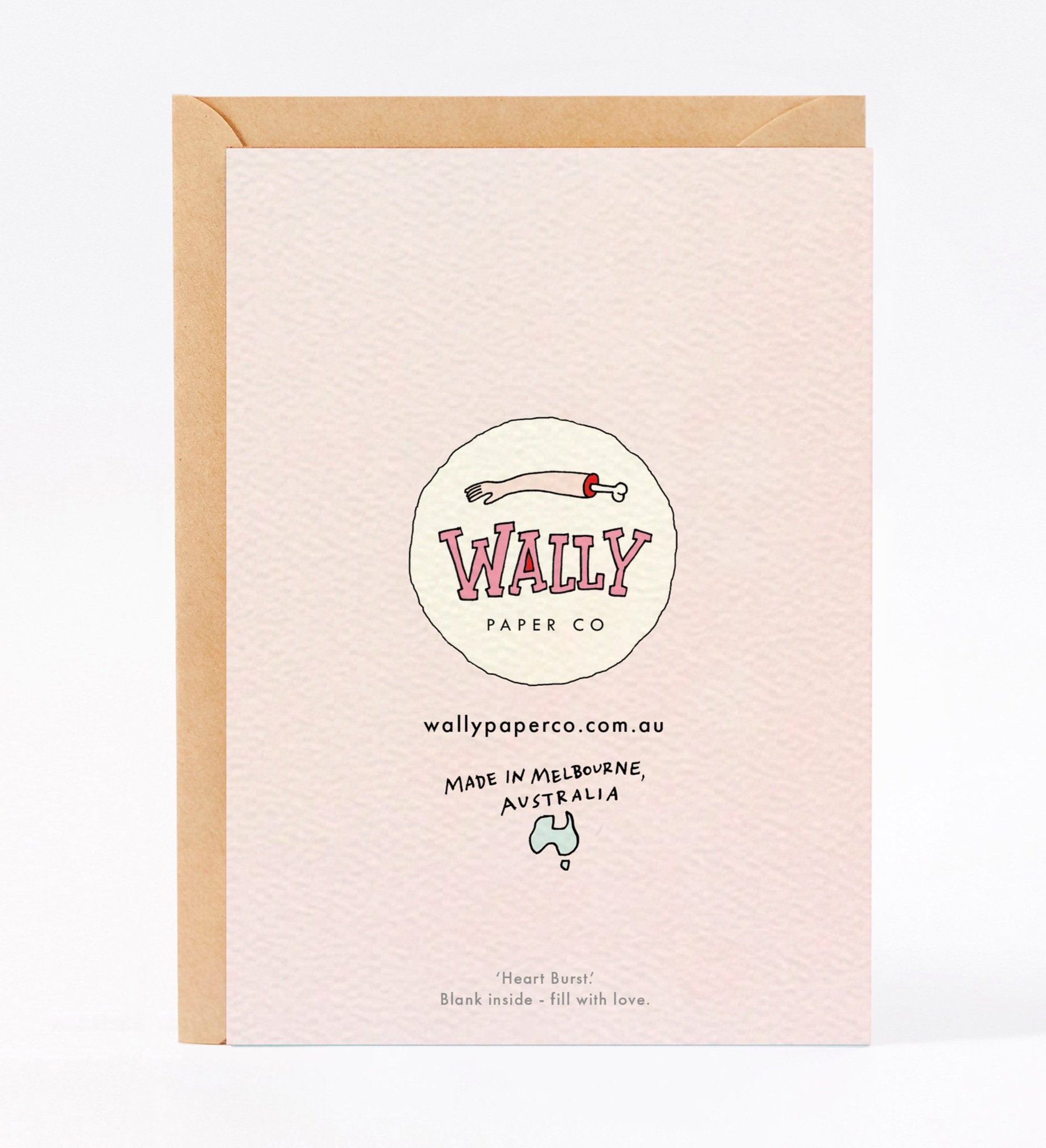 Mother's Day card mum card XXXX XXXX by Wally Paper Co Melbourne made in Australia