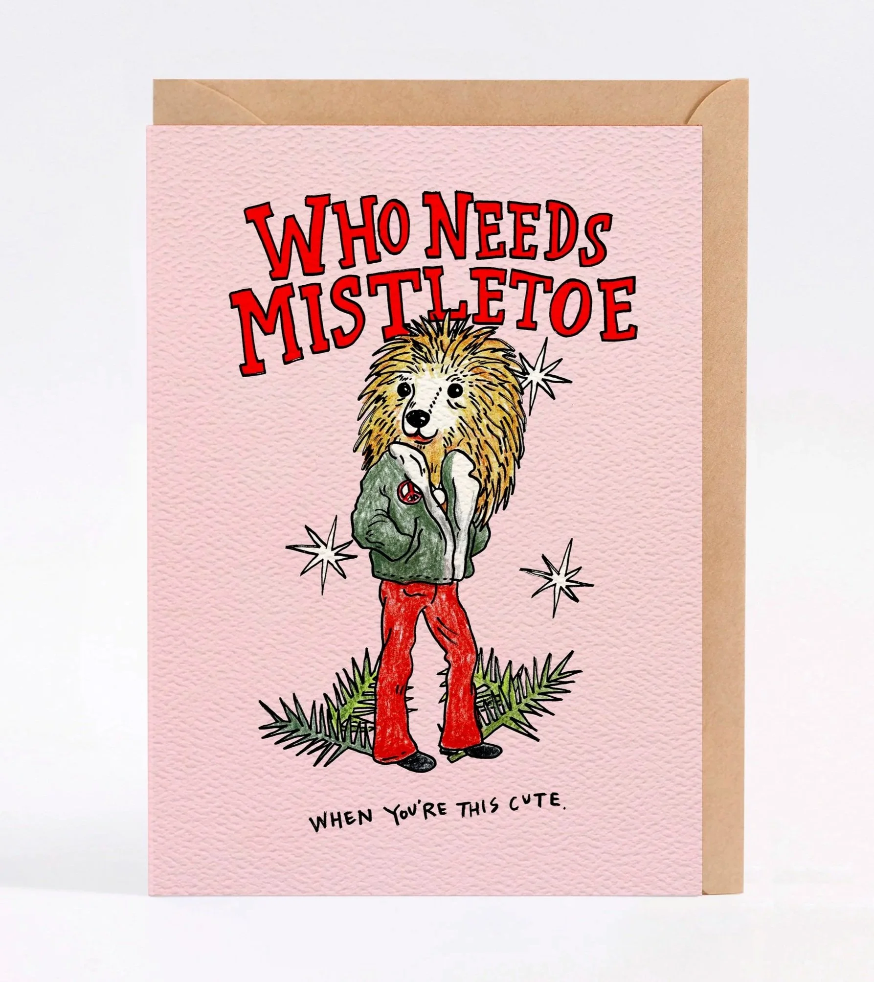 Christmas card - cute and funny Christmas card - Australian made Christmas card - Mistletoe by Wally Paper Co Melbourne - made in Australia