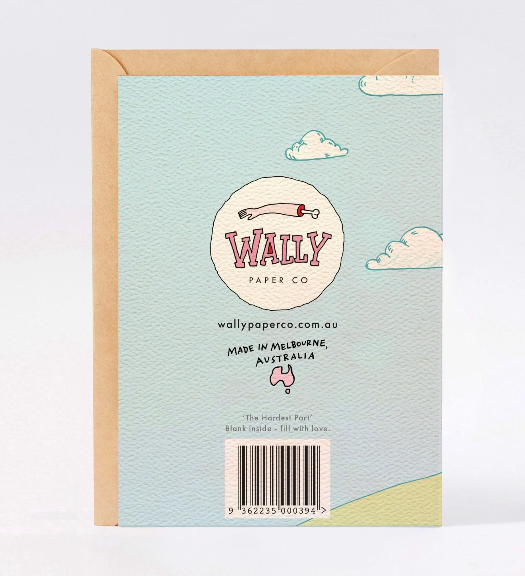 Love card birthday card friendship card called The Hardest Part by Wally Paper Co Melbourne greeting cards proudly made in Australia