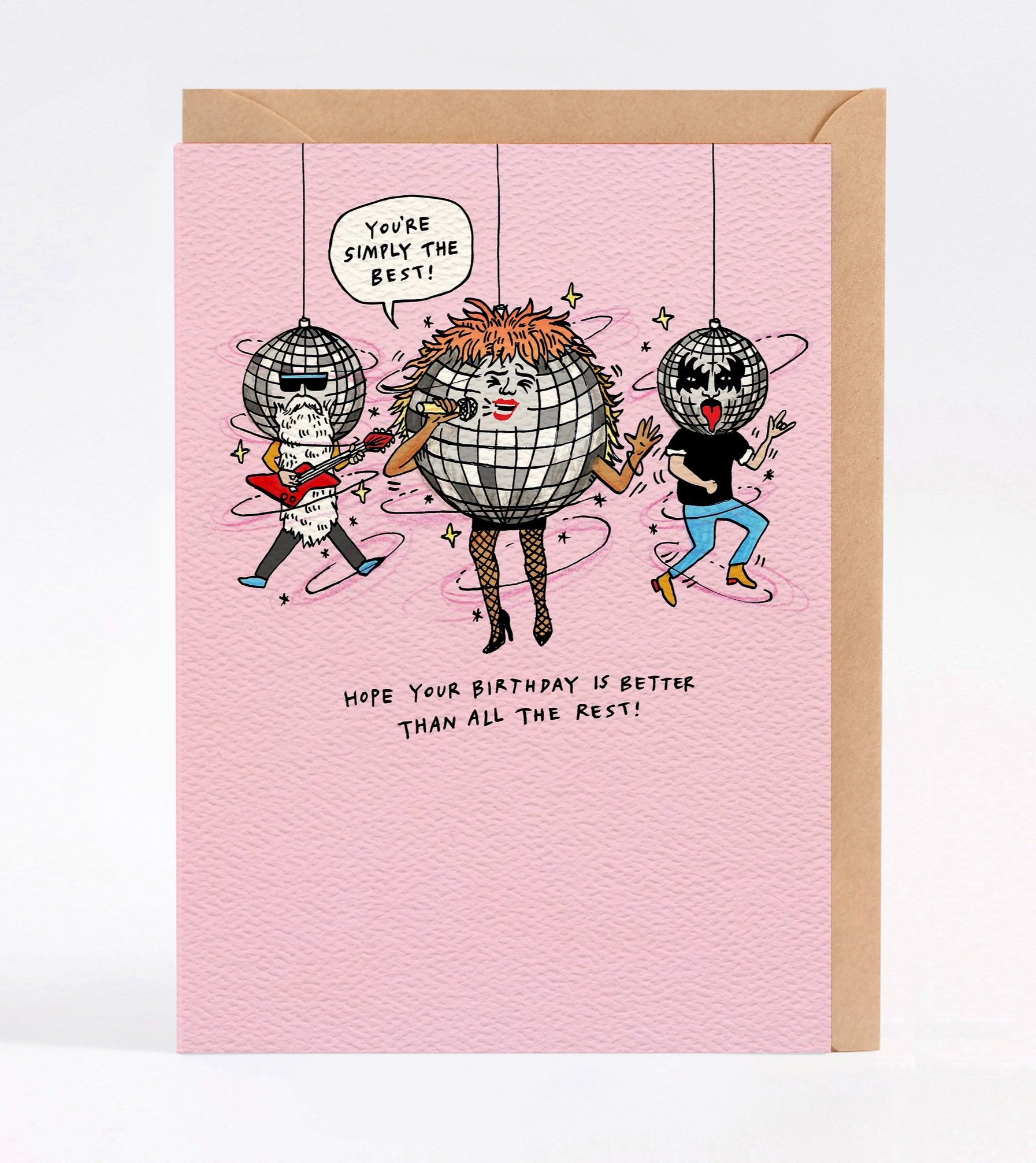 Birthday card - funny birthday card - Tina Turner birthday card - Australian made birthday card - The Best by Wally Paper Co Melbourne - made in Australia