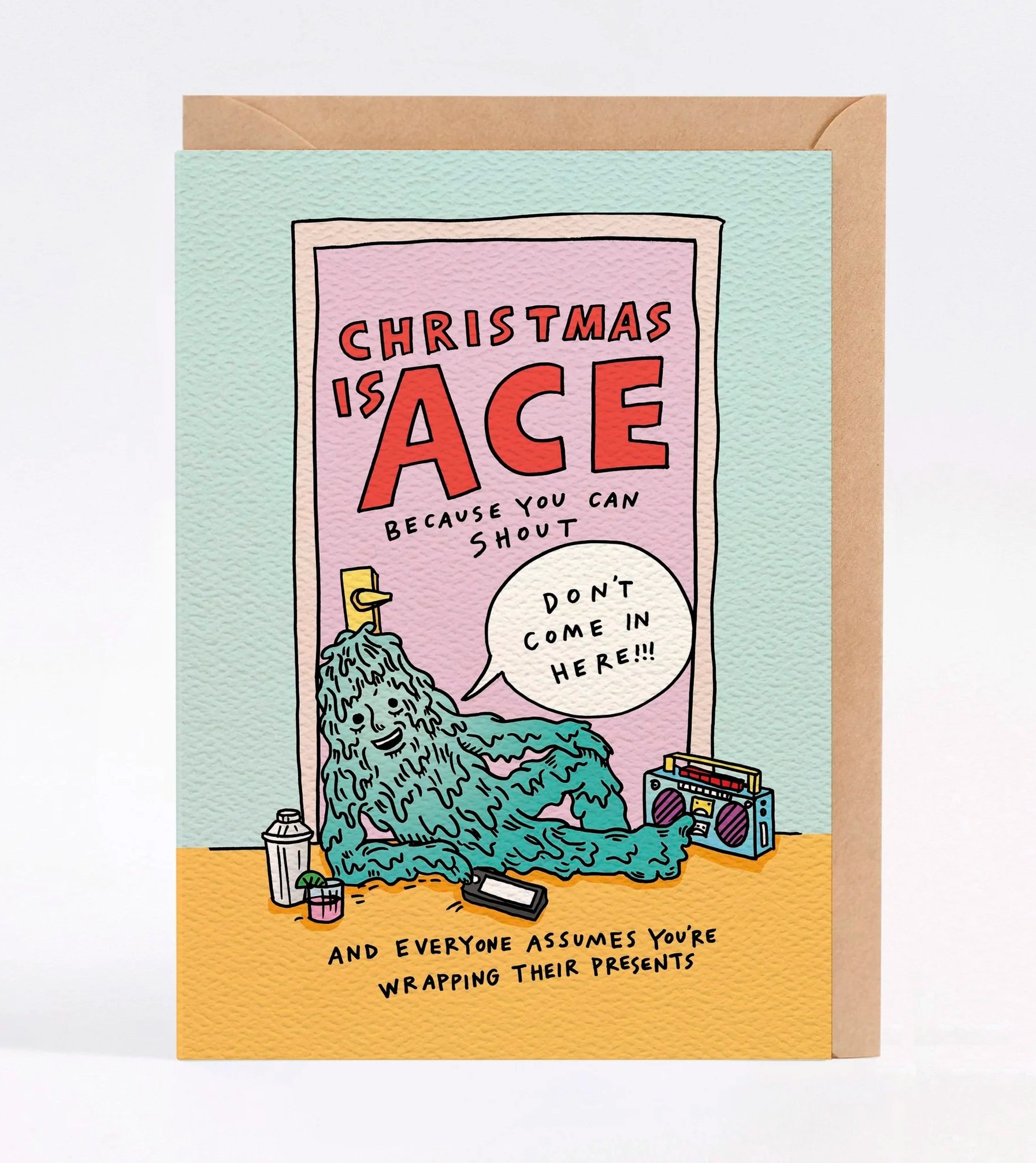 Christmas card - funny Christmas card - Australian made Christmas card - Busy Wrapping by Wally Paper Co Melbourne - made in Australia