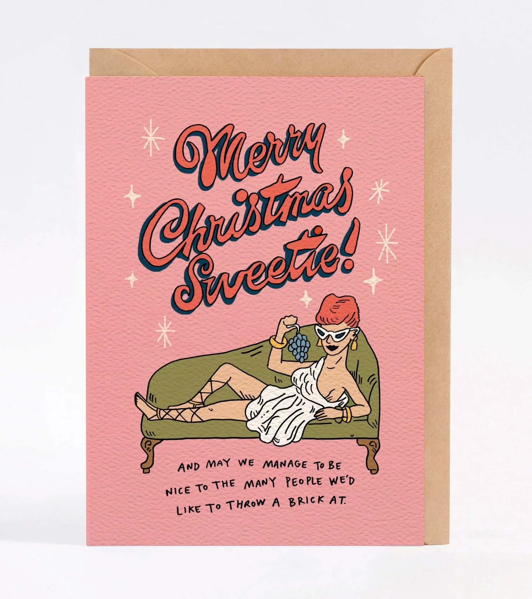 Christmas card - funny Christmas card - Australian made Christmas card - Sweetie by Wally Paper Co Melbourne - made in Australia