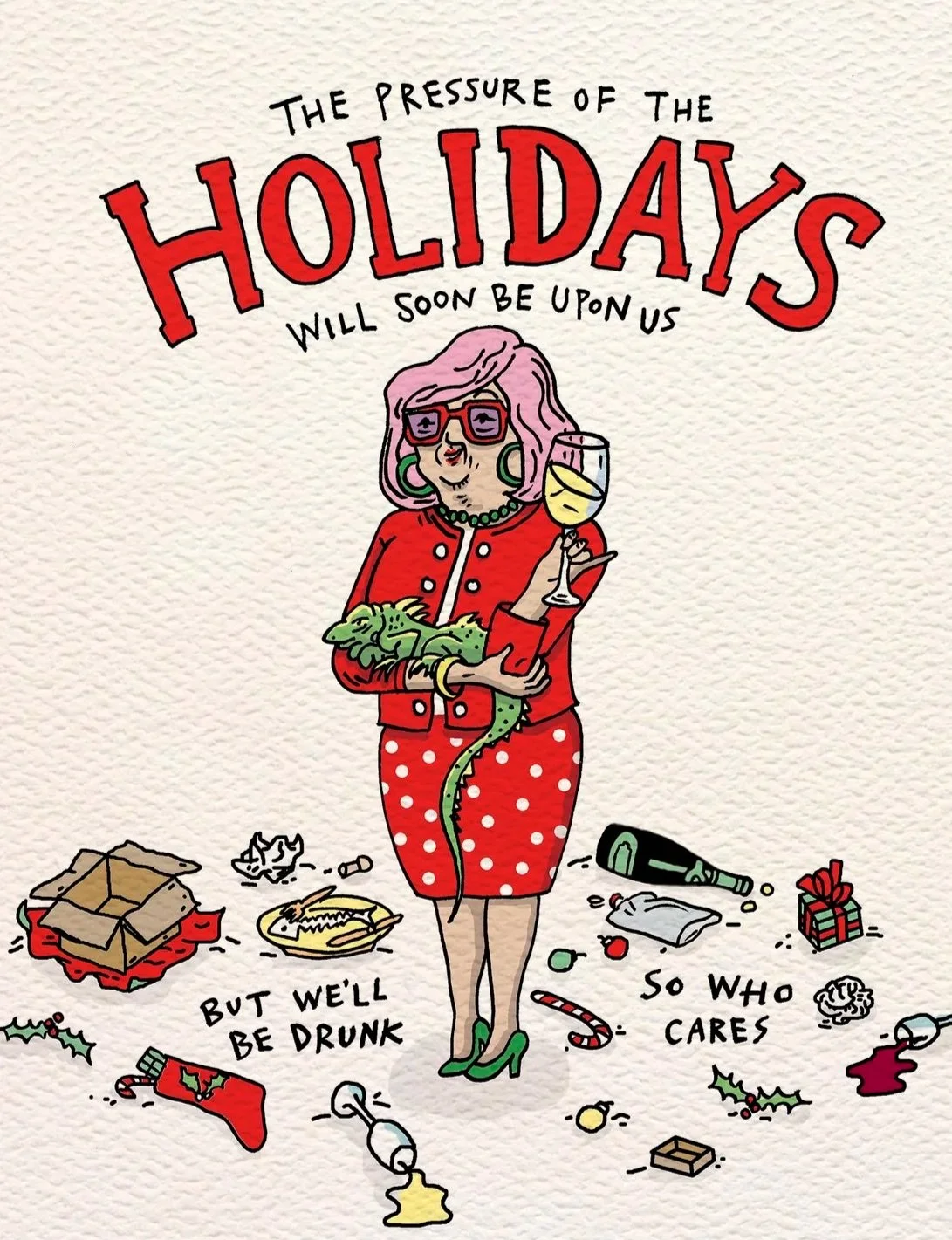 Christmas card - funny Christmas card - Australian made Christmas card - Pressure by Wally Paper Co Melbourne - made in Australia