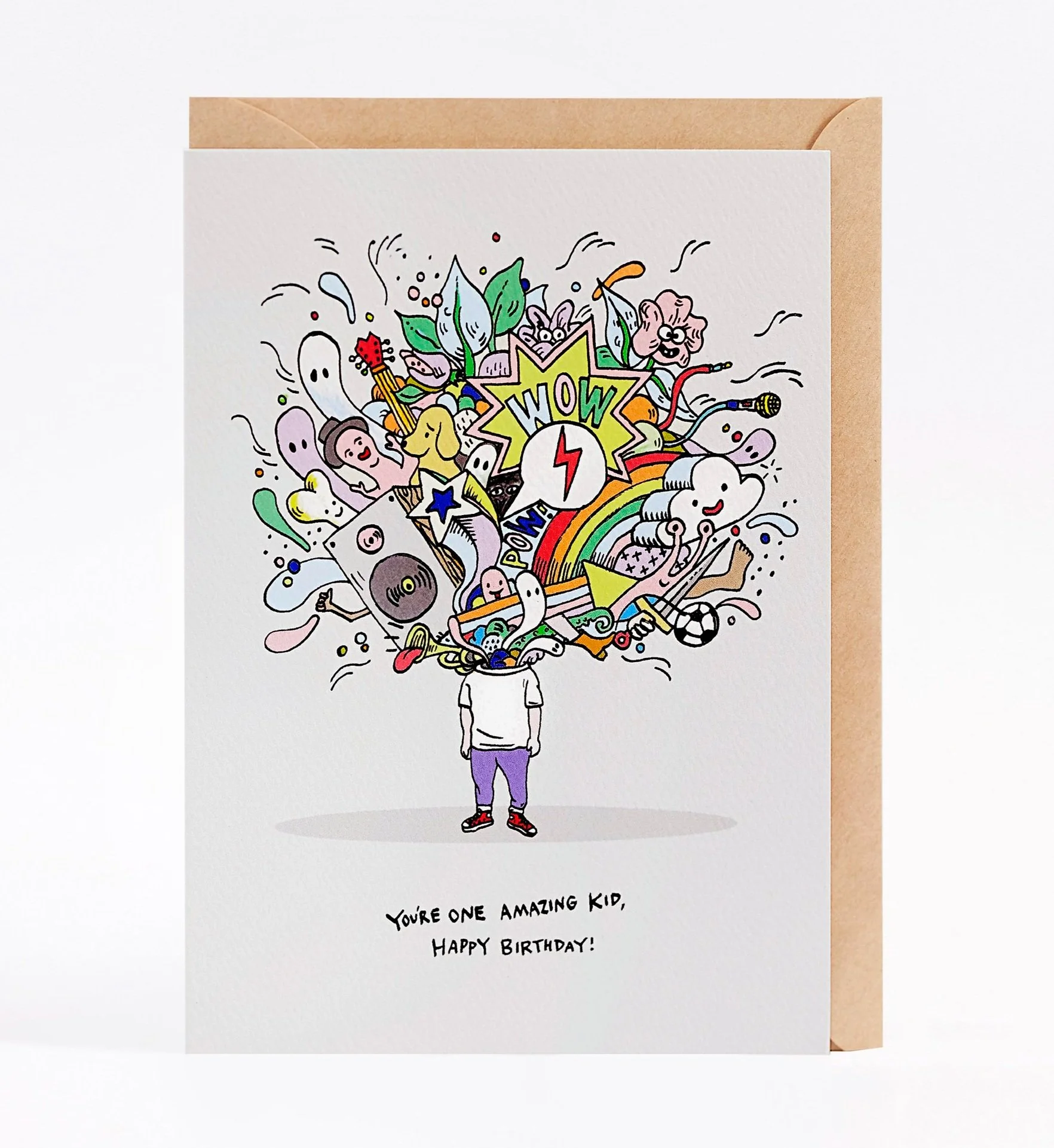 Kids birthday card - teen birthday card - tween birthday card - Australian made kids birthday card - funny kids birthday card - Amazing Kid by Wally Paper Co Melbourne - made in Australia