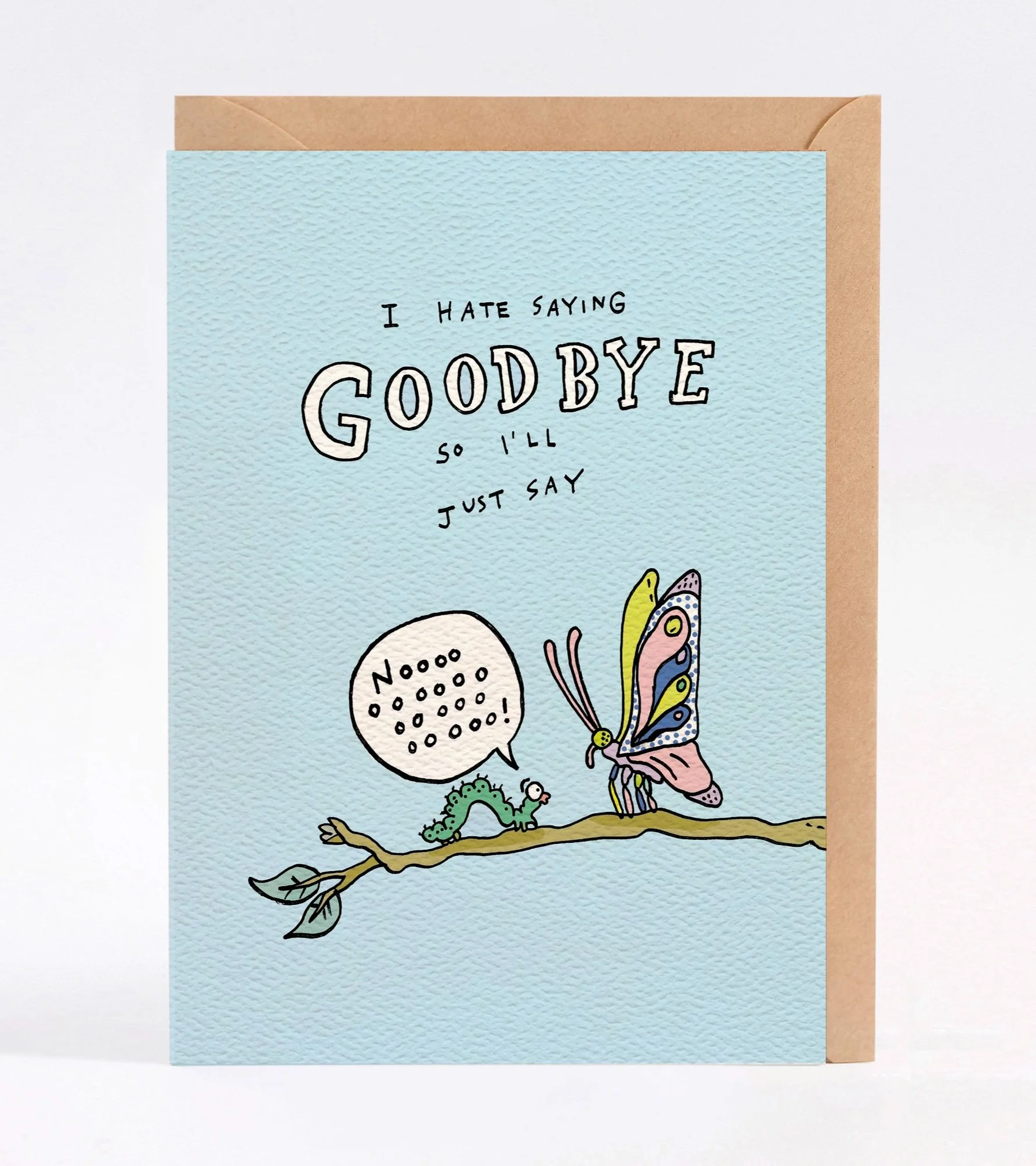 Goodbye card - funny goodbye card - Australian made goodbye card - Goodbye Butterfly by Wally Paper Co Melbourne - made in Australia