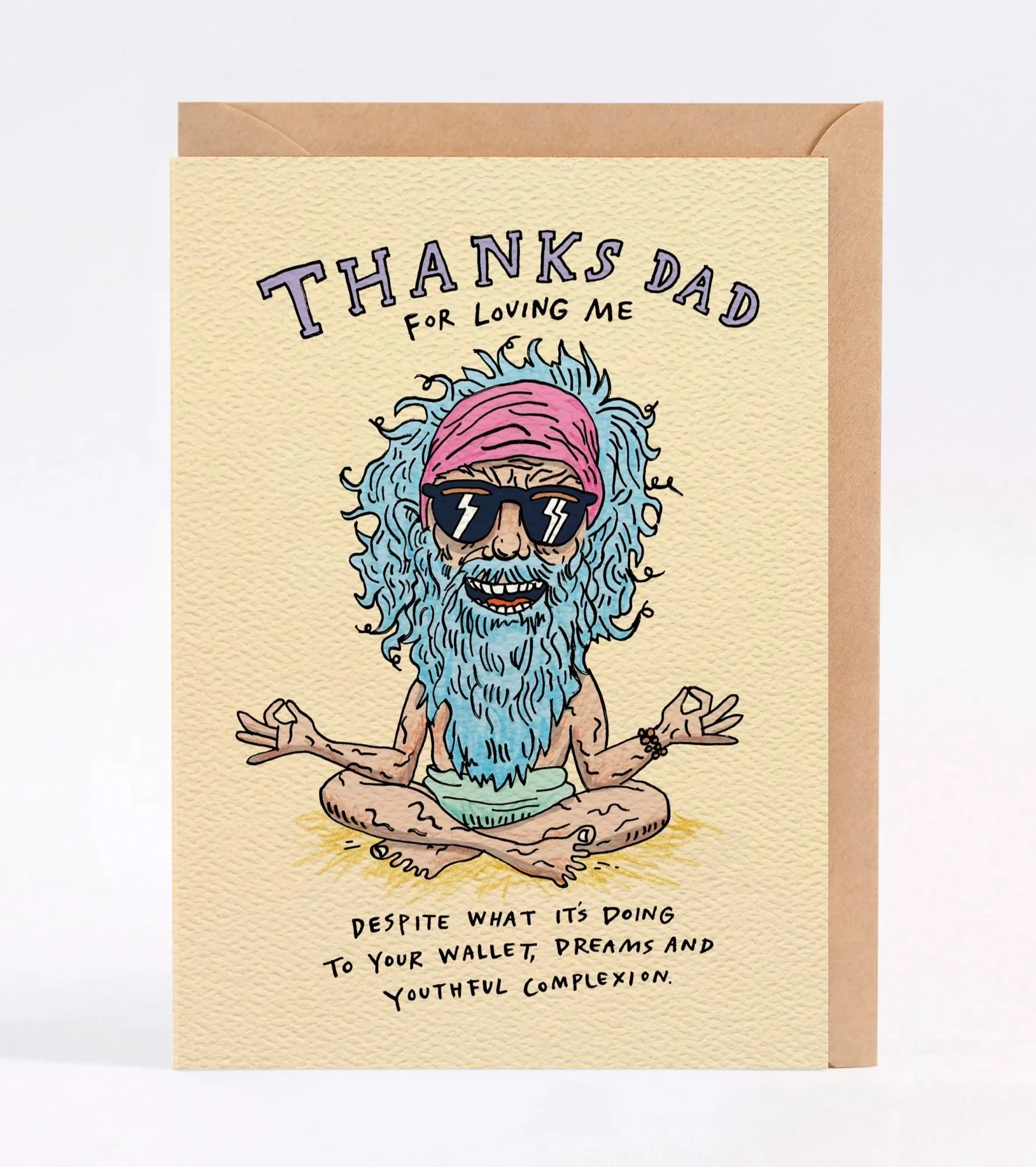 Father's day card - Australian made funny dad card - Wallet and Dreams by Wally Paper Co Melbourne - made in Australia