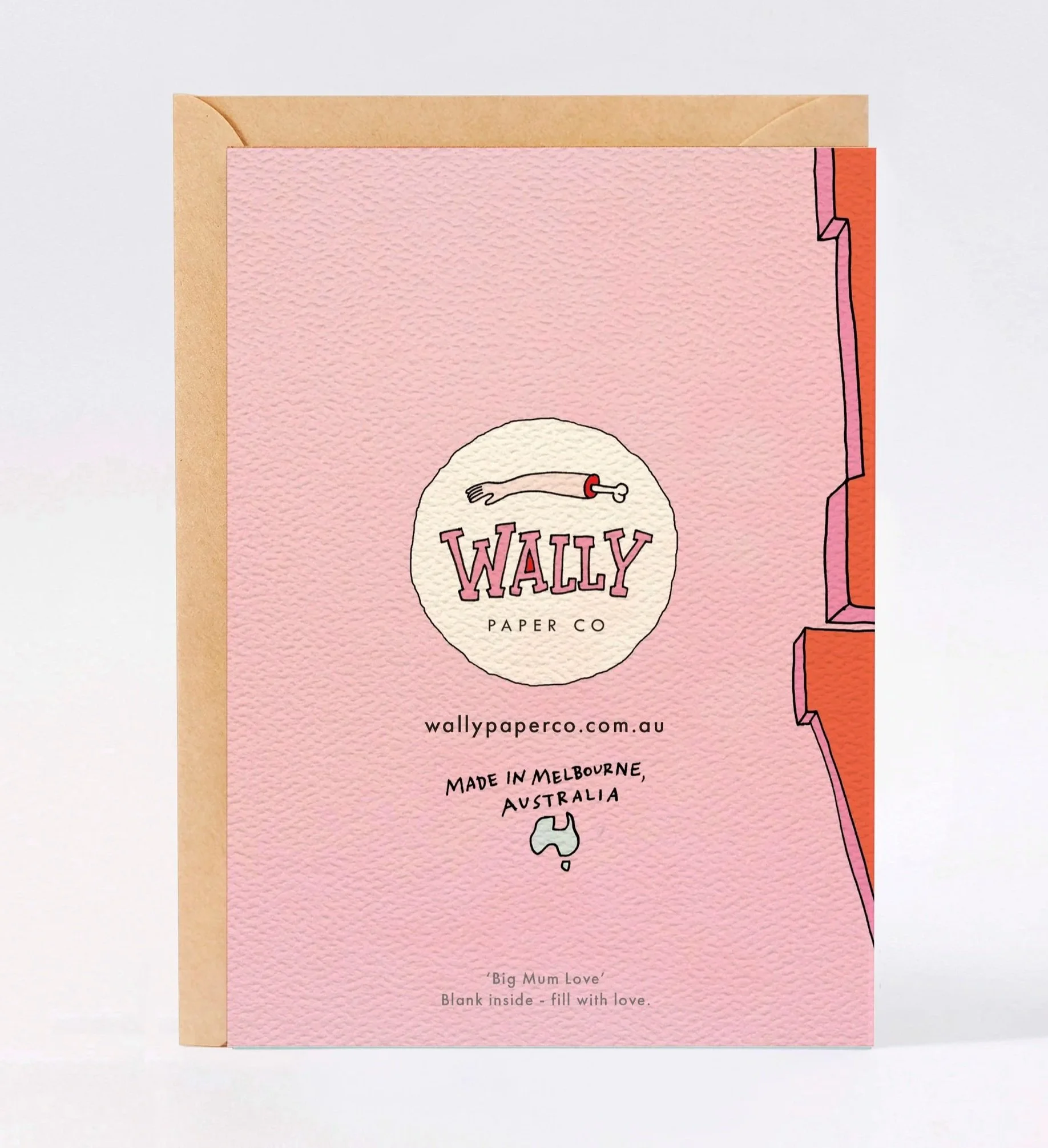 Mother's day card - Australian made mother's day card - Big Mum Love by Wally Paper Co Melbourne - made in Australia