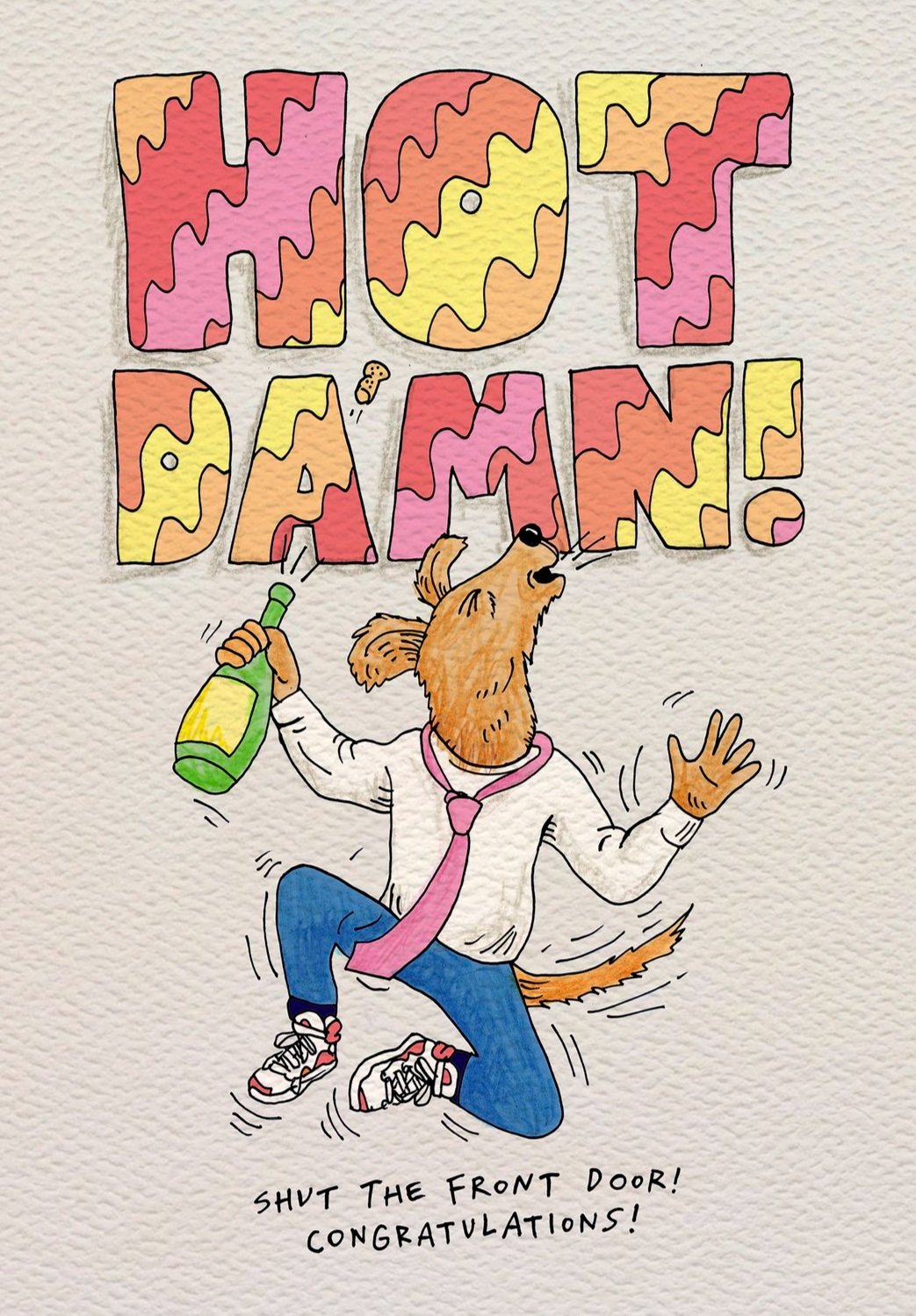 Congratulations card - Australian made congratulations card - Hot Damn by Wally Paper Co Melbourne - made in Australia