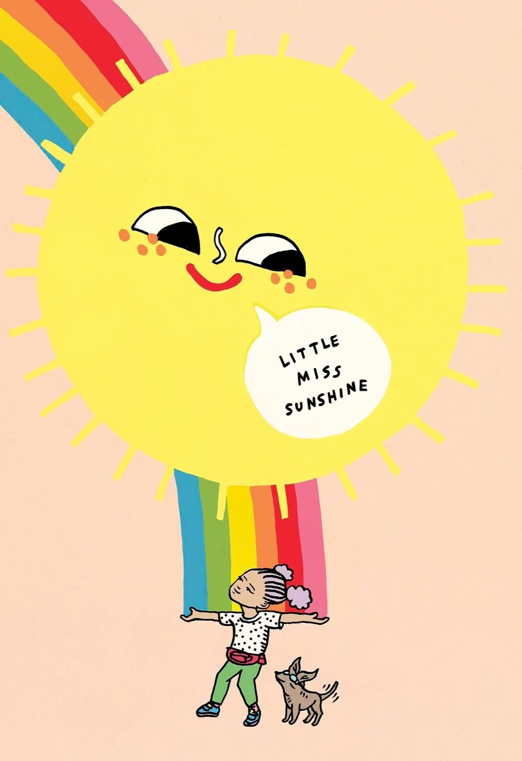 Kids birthday card - rainbow birthday card - Australian made kids birthday card - cute kids birthday card - Little Miss Sunshine by Wally Paper Co Melbourne - made in Australia