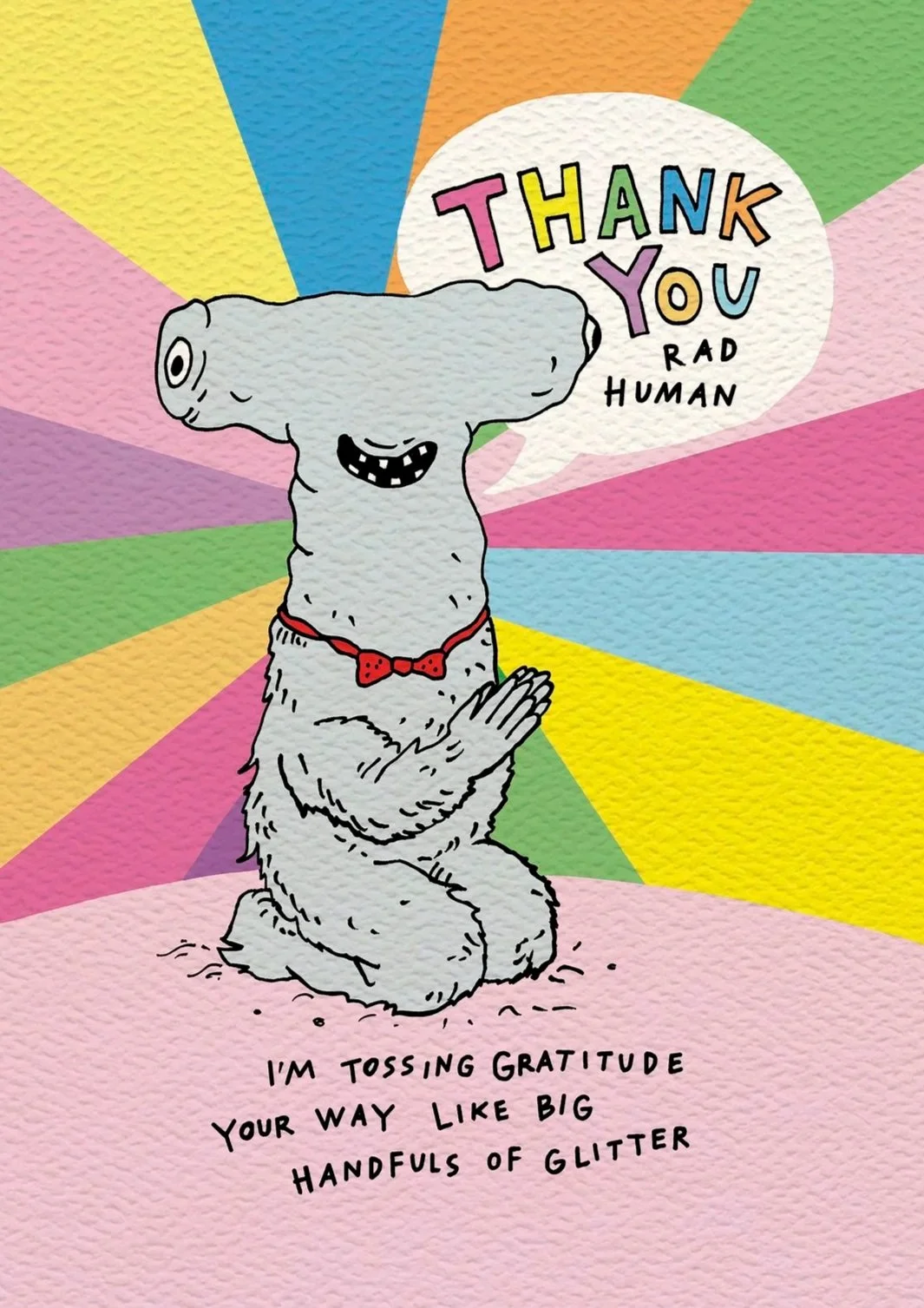 Thank you card - Australian made thank you card - Glitter by Wally Paper Co Melbourne - made in Australia