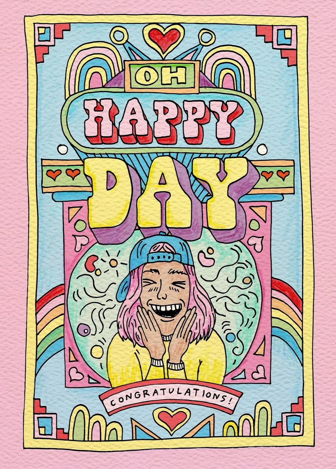 Congratulations card - Australian made congratulations card - Happy Day by Wally Paper Co Melbourne - made in Australia