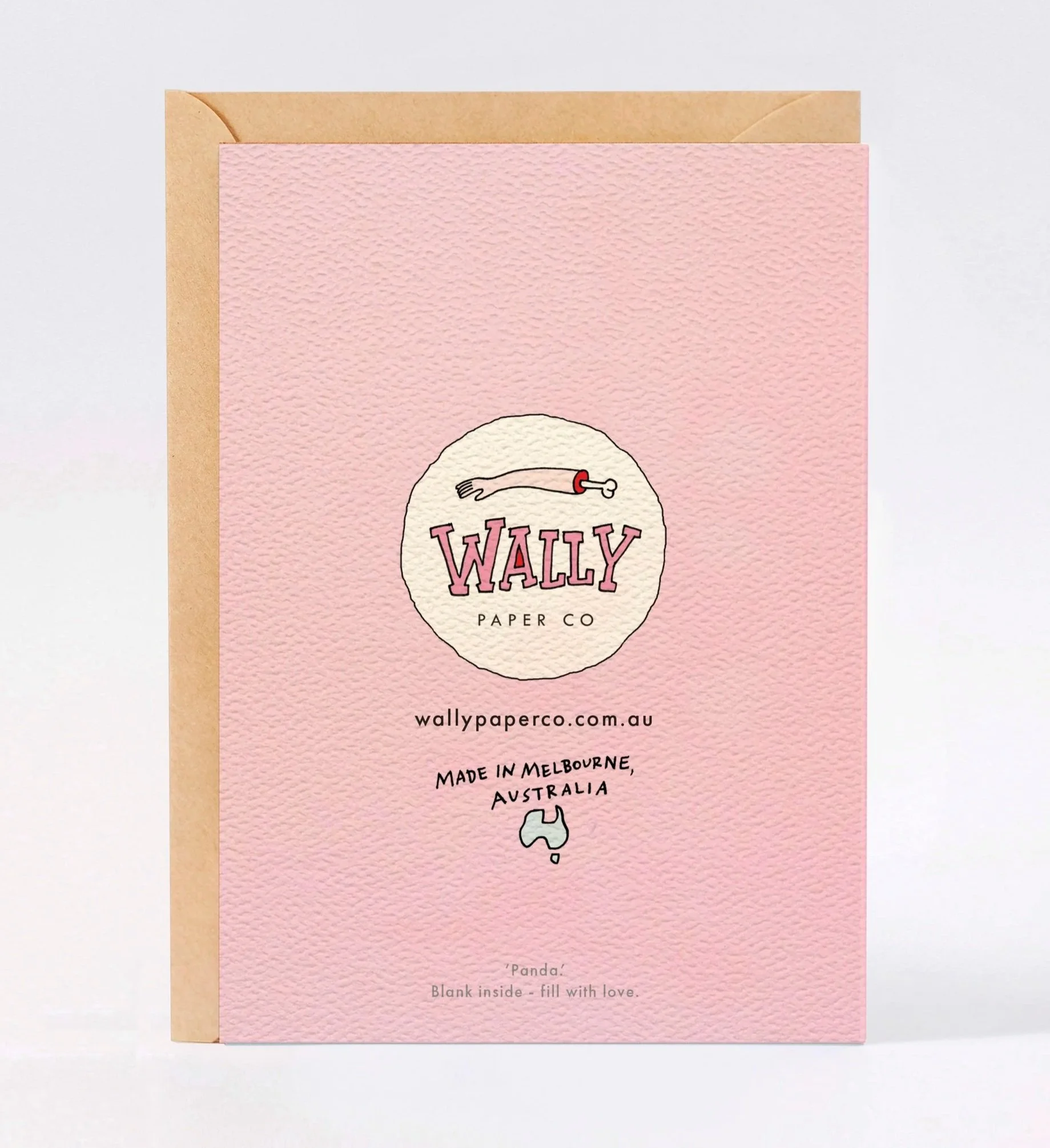 Cute thank you card - Australian made thank you card - Panda by Wally Paper Co Melbourne - made in Australia