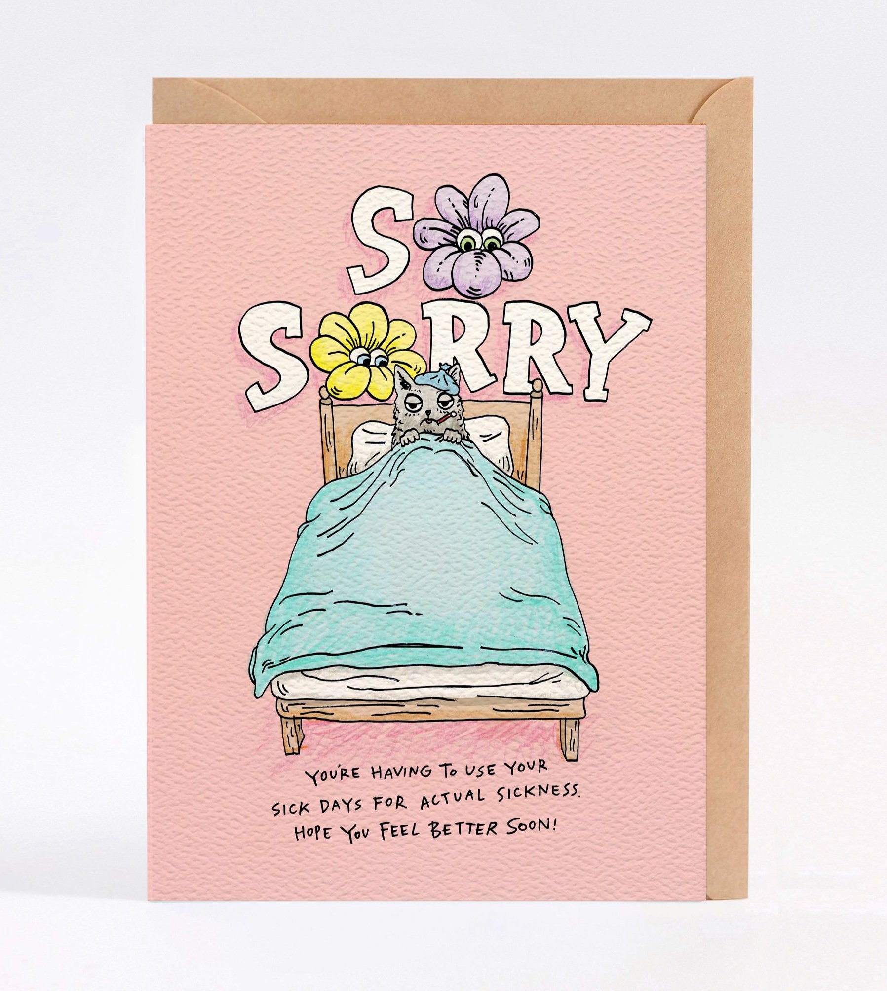 Get well soon card - Australian made get well soon card - funny get well soon card - Sick Days by Wally Paper Co Melbourne - made in Australia