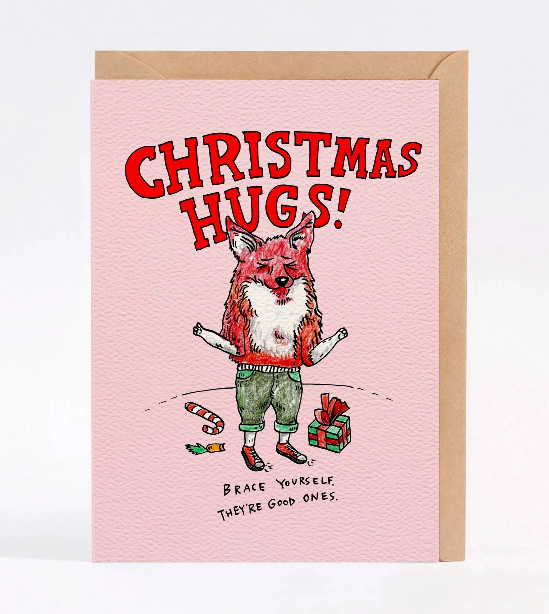 Christmas card - cute Christmas card - Australian made Christmas card - Christmas Hugs by Wally Paper Co Melbourne - made in Australia
