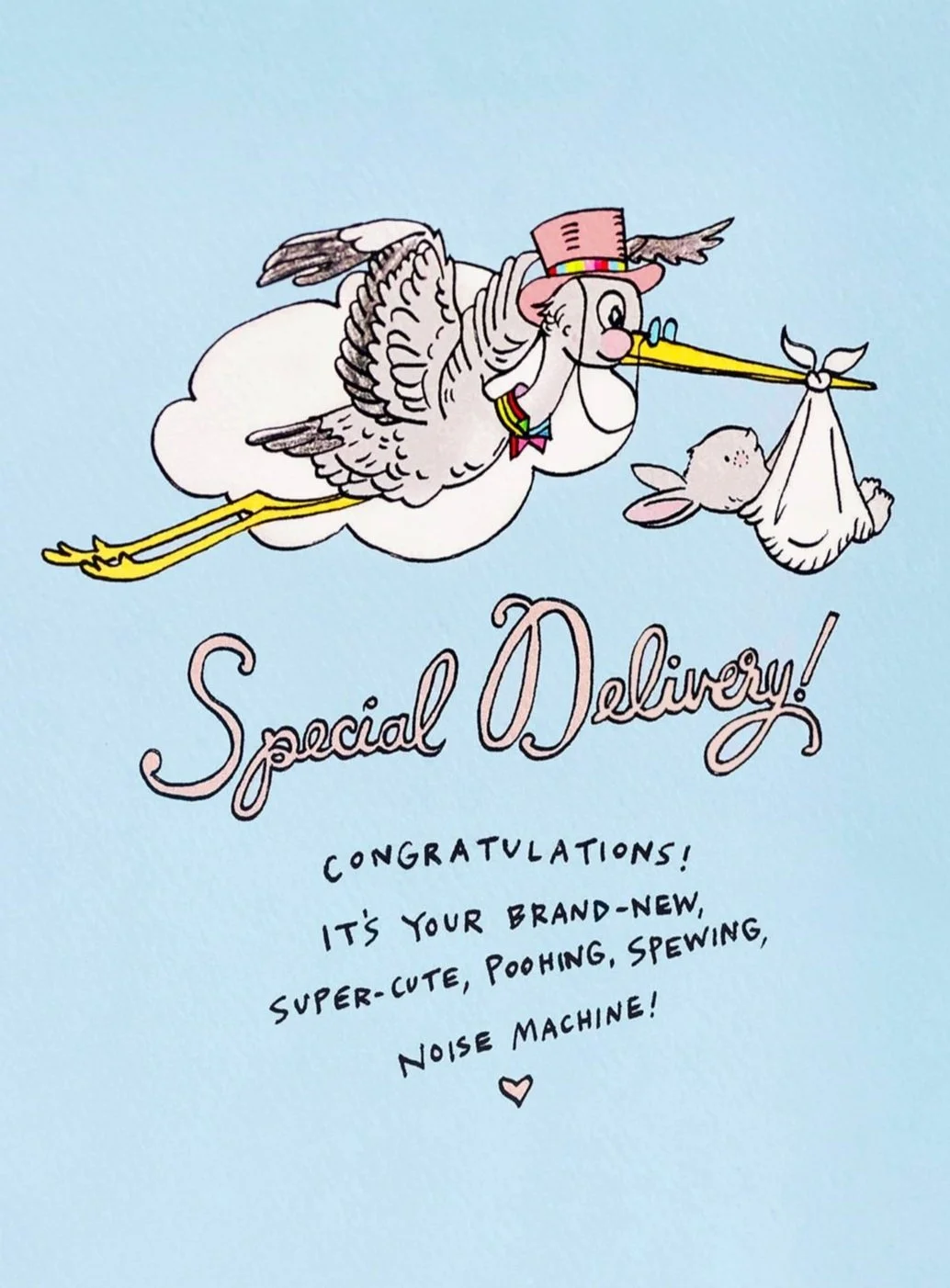 New baby card - funny new baby card - baby shower card - Special Delivery by Wally Paper Co Melbourne - made in Australia