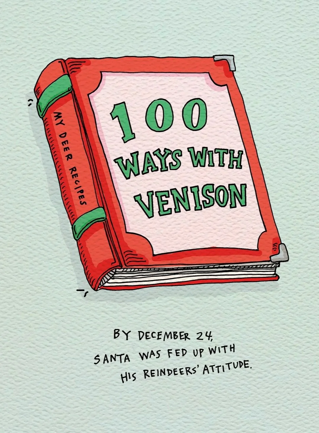 =Christmas card - funny Christmas card - Australian made Christmas card - Dear Recipe by Wally Paper Co Melbourne - made in Australia