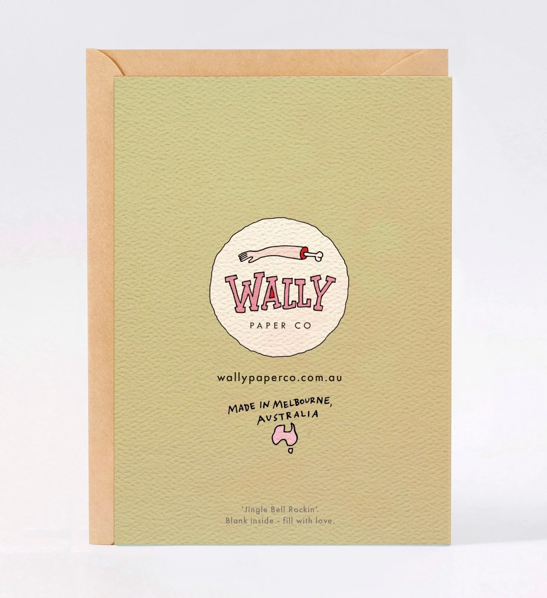 Christmas card - funny Christmas card - Rock and roll Australian made Christmas card - Jingle Bell Rockin' by Wally Paper Co Melbourne - made in Australia