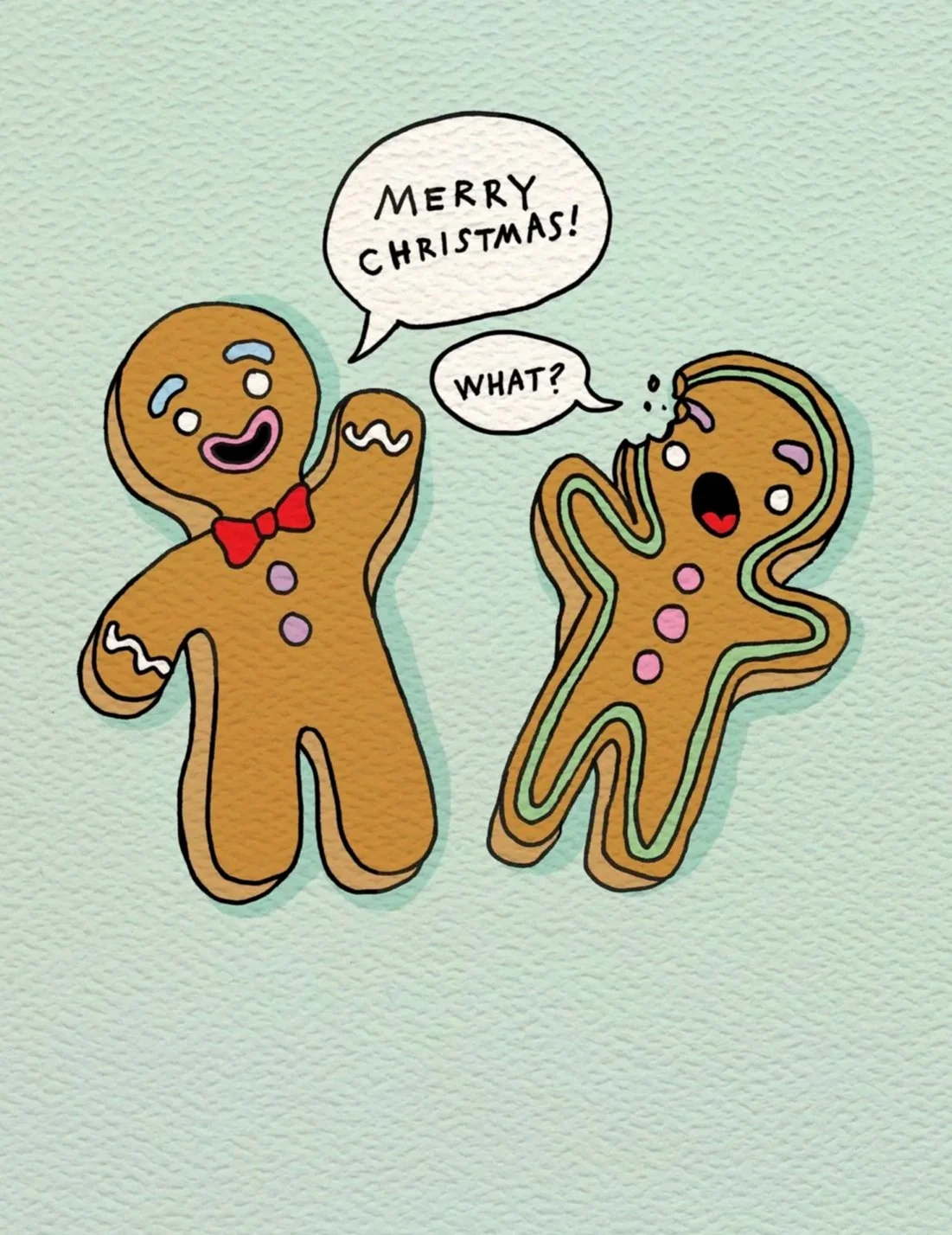 Christmas card - funny Christmas card - Australian made Christmas card - Gingerbread by Wally Paper Co Melbourne - made in Australia