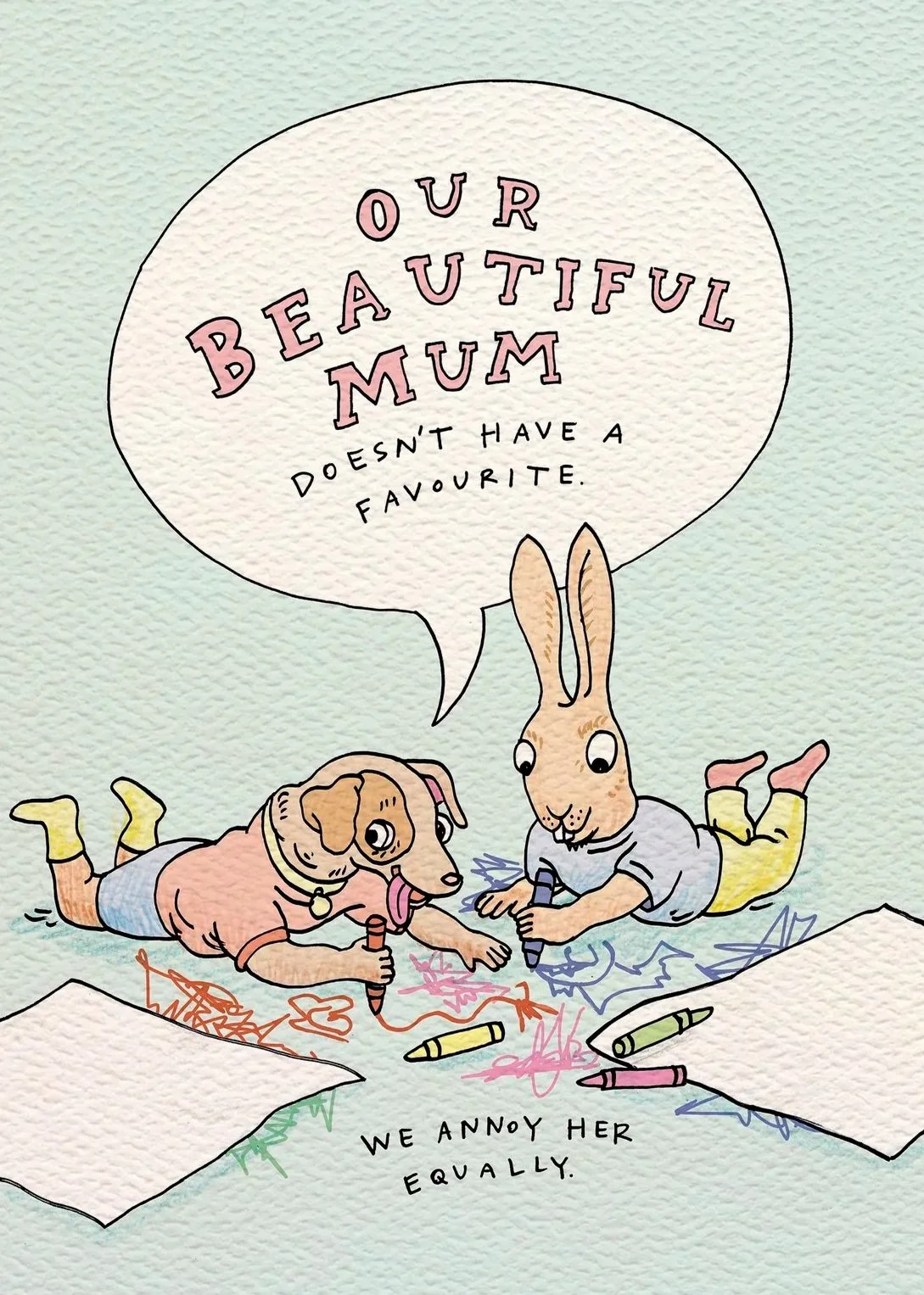 Mother's day card - Australian made mother's day card - Equally by Wally Paper Co Melbourne - made in Australia