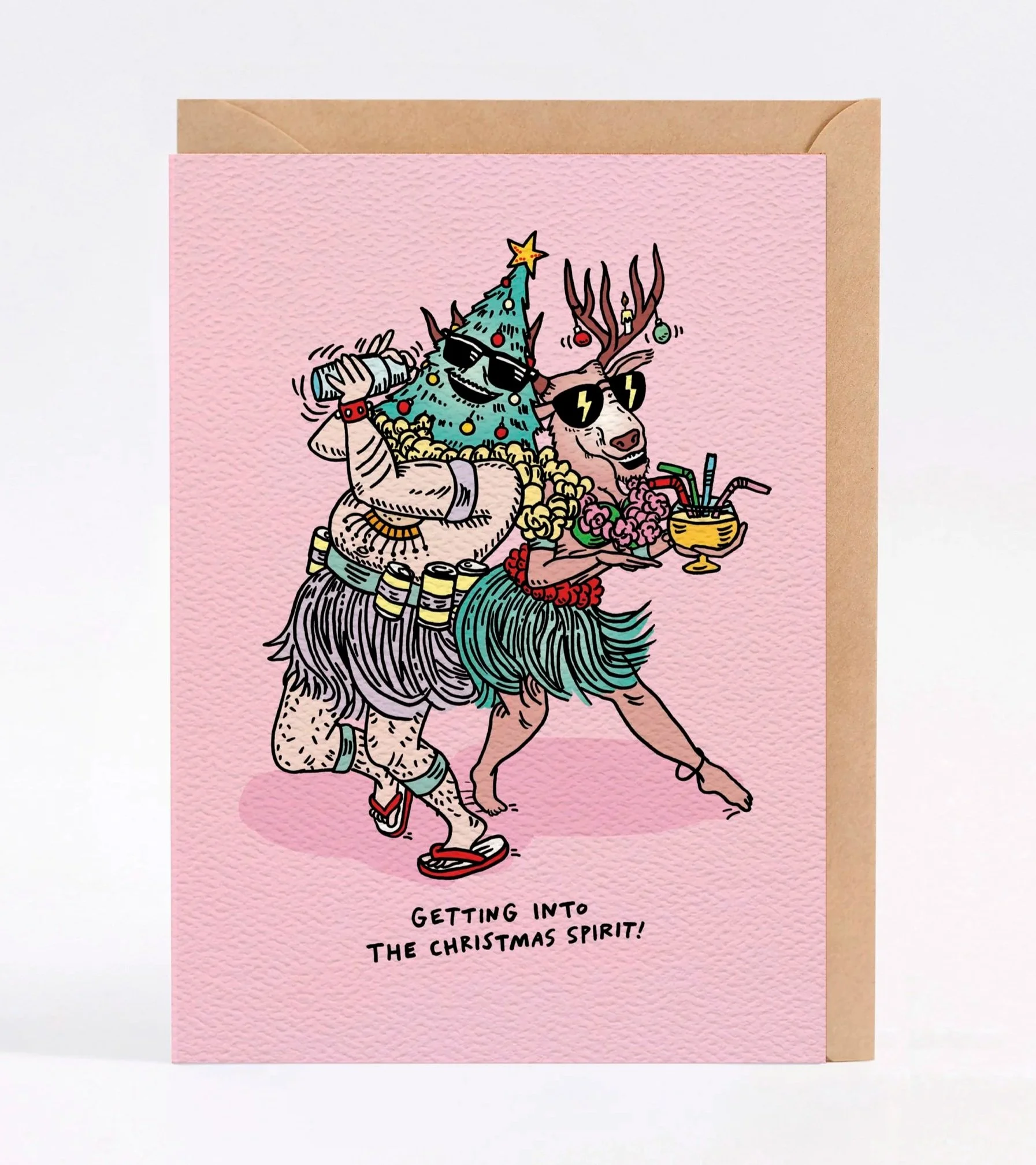 Christmas card - funny Christmas card - Australian made Christmas card - Christmas Spirits by Wally Paper Co Melbourne - made in Australia