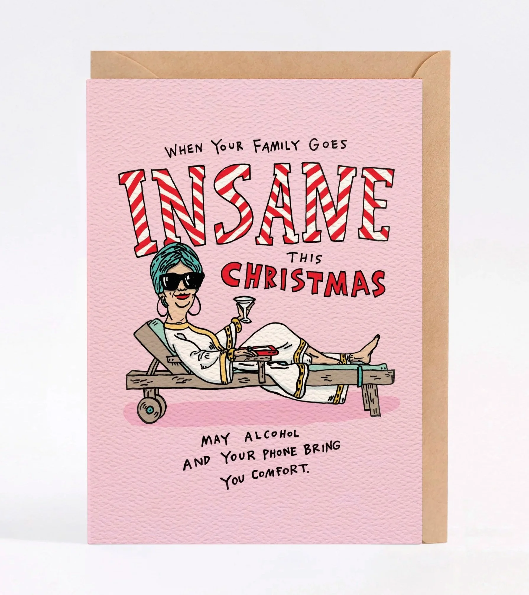 Christmas card - funny Christmas card - Australian made Christmas card - Insane Christmas by Wally Paper Co Melbourne - made in Australia