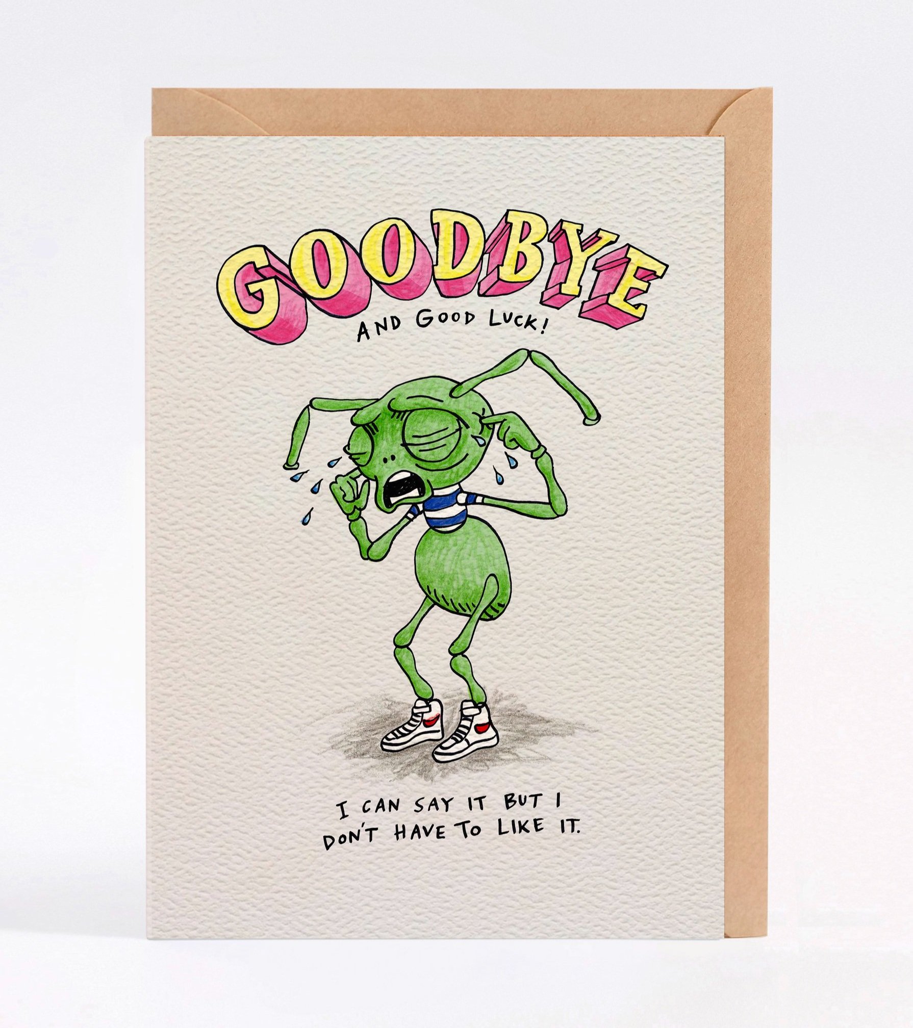 Goodbye card - funny goodbye card - Australian made goodbye card - Goodbye Bug by Wally Paper Co Melbourne - made in Australia