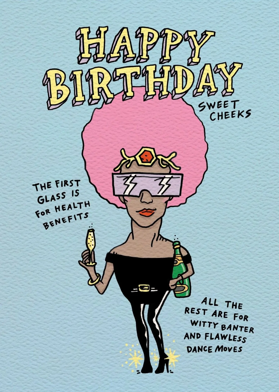Funny womens birthday card called Witty Banter by Wally Paper Co Melbourne funny greeting cards made in Australia