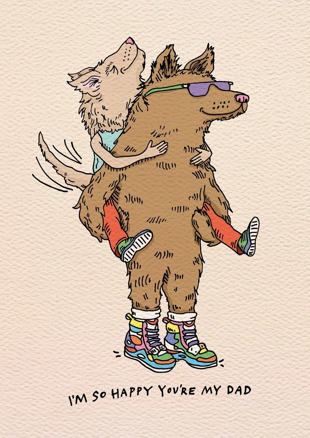 Funny Fathers Day card - funny dad birthday card - Australian made fathers day card - Tail Wag by Wally Paper Co Melbourne - made in Australia