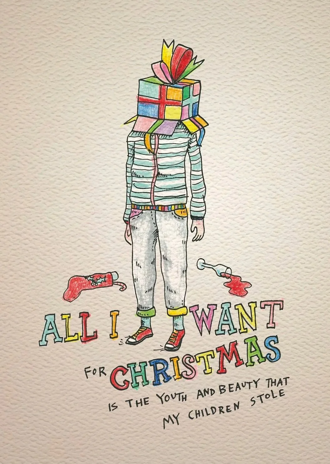 Christmas card - funny Christmas card - Australian made Christmas card - Youth and Beauty by Wally Paper Co Melbourne - made in Australia