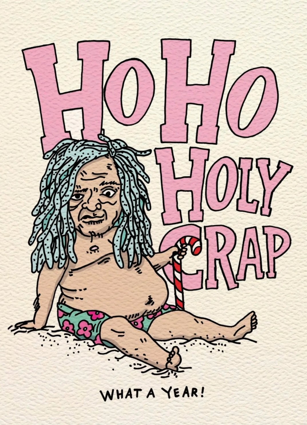 Funny Christmas card - cool Christmas card - Australian made Christmas card - Holy Crap by Wally Paper Co Melbourne - made in Australia