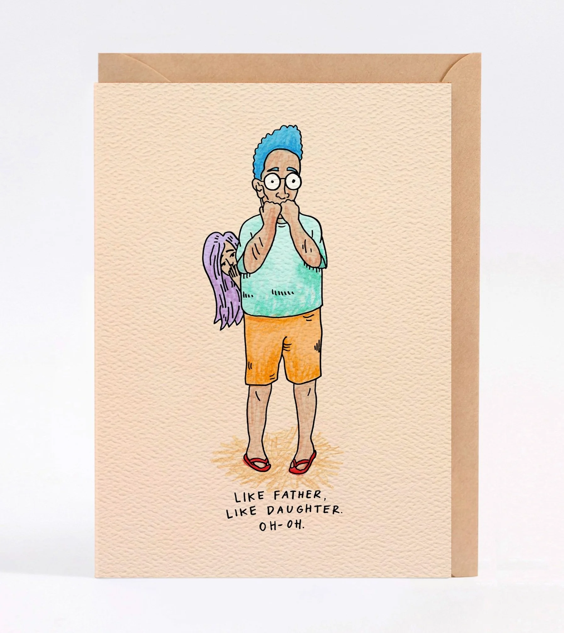 Father's day card funny fathers day card called Oh-Oh by Wally Paper Co Melbourne made in Australia