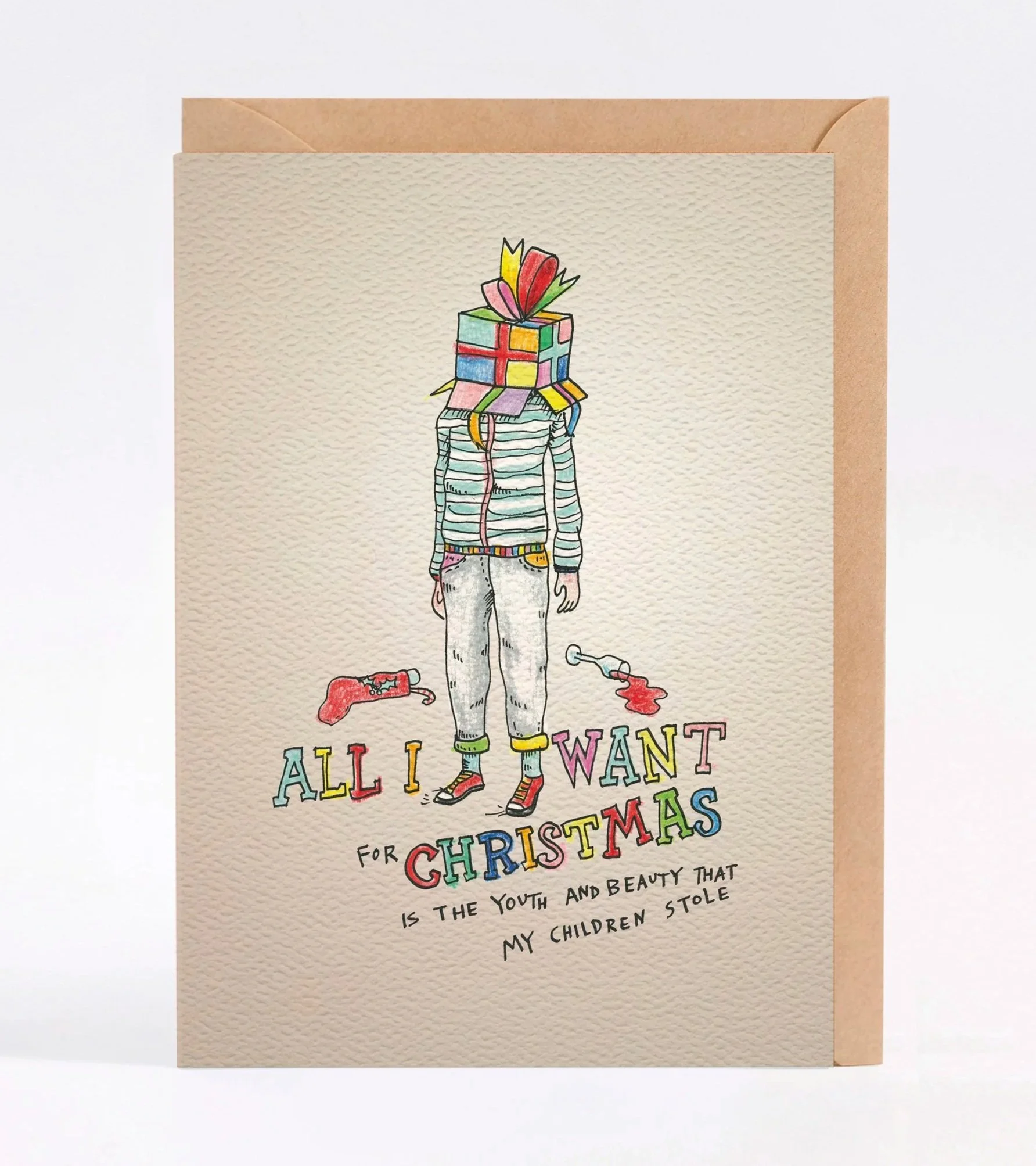 Christmas card - funny Christmas card - Australian made Christmas card - Youth and Beauty by Wally Paper Co Melbourne - made in Australia