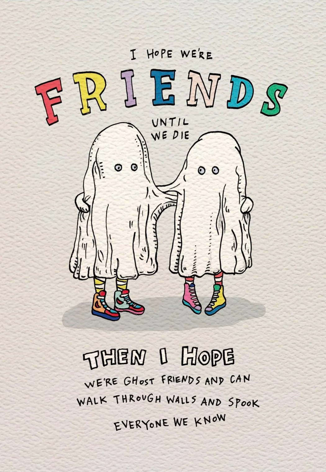 Birthday card friendship card bff card Ghost Friends by Wally Paper Co Melbourne made in Australia