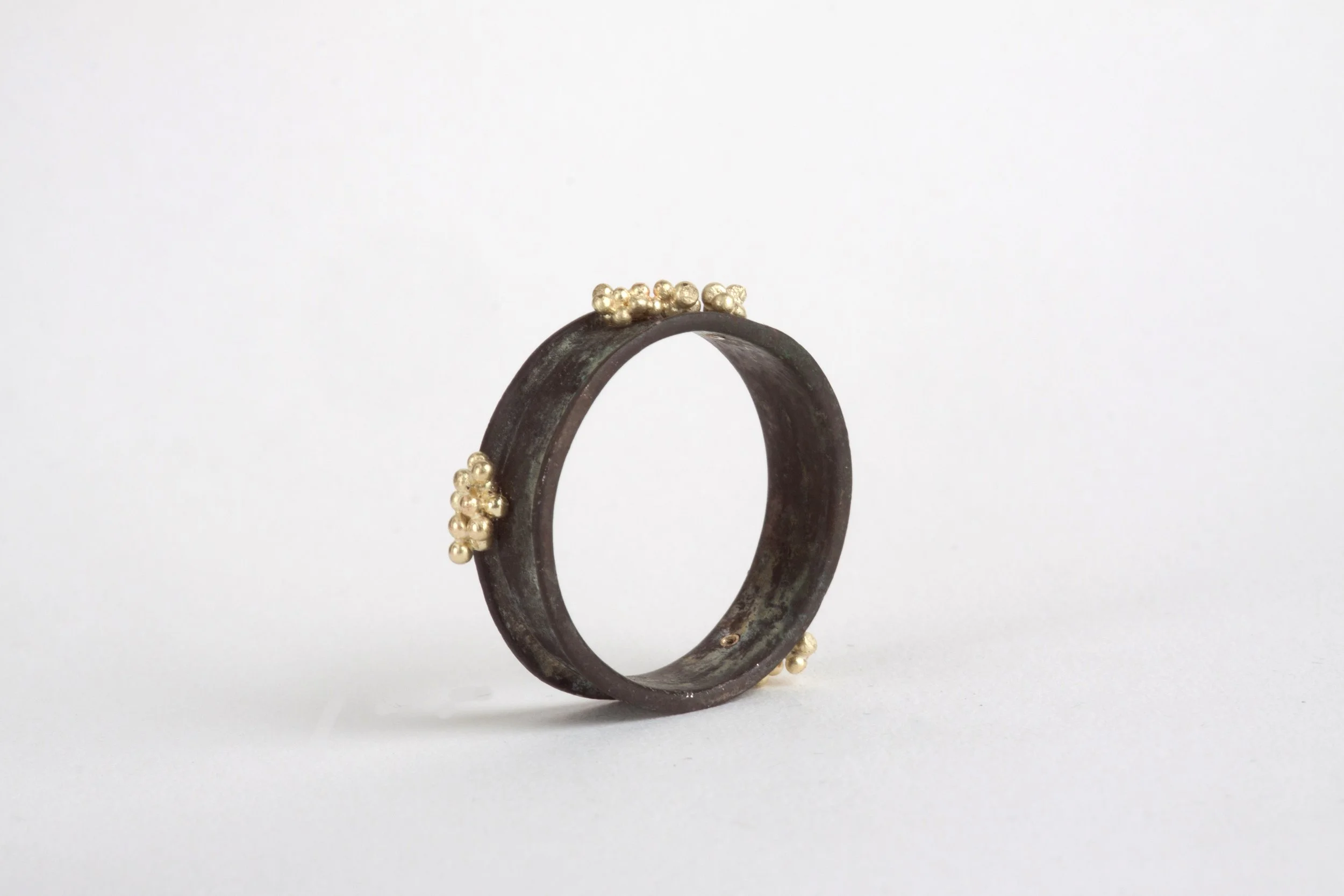 Turned Edge Ring with Gold Grapes 3.jpg