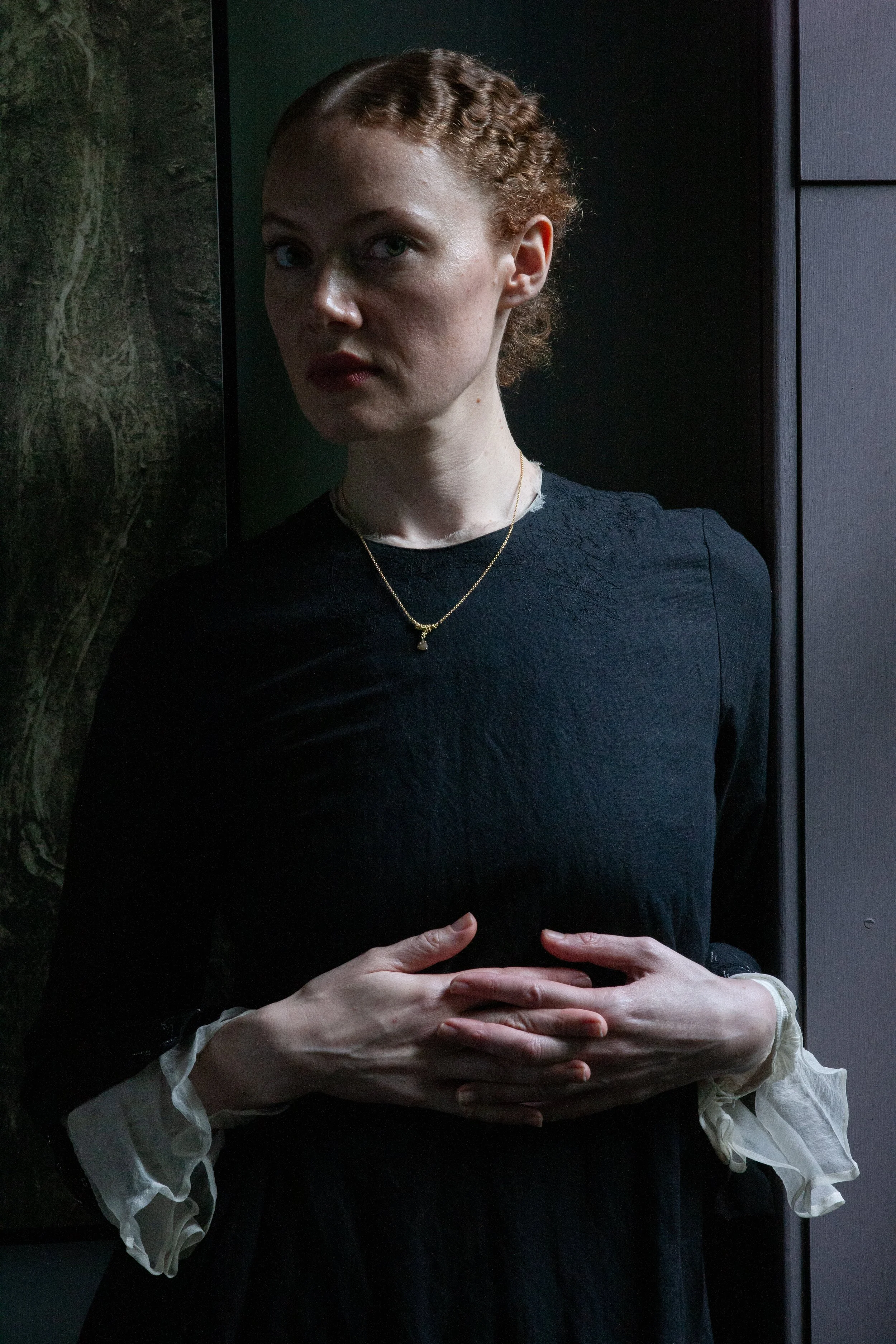 Golden Cluster Pendant with Triangular Diamond 3.jpg