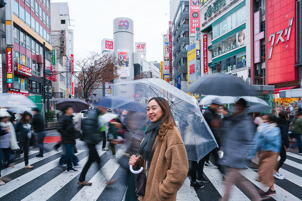 Rain day shibuya Stock Photos and Images