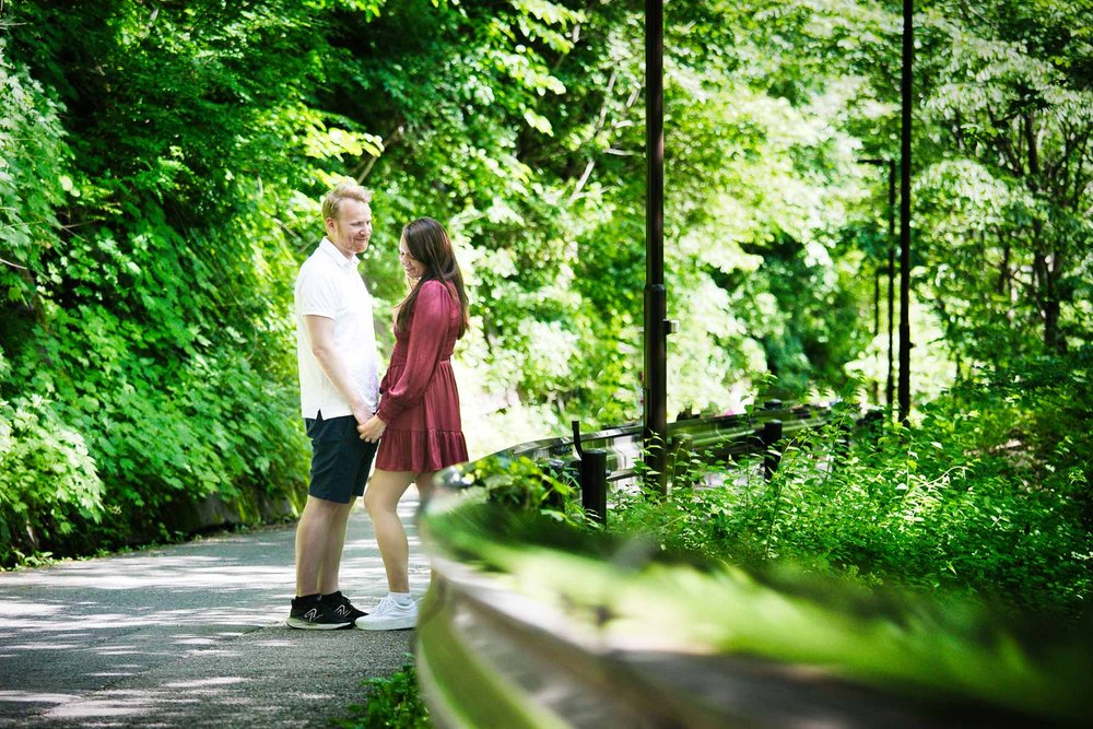 Couple holiday photoshoot during Spring in Shirakawa