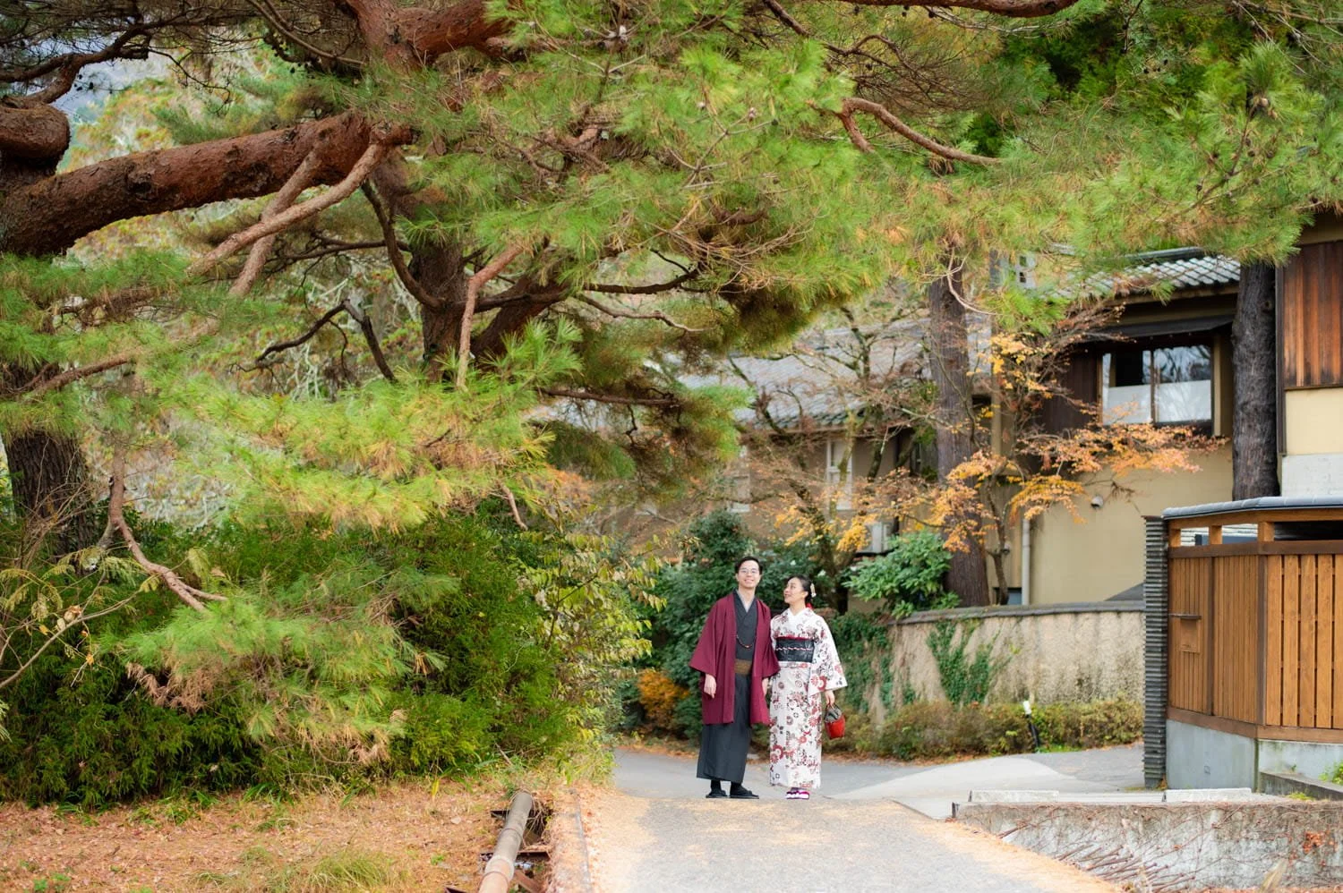 Kimono couple photoshoot in Yufuin