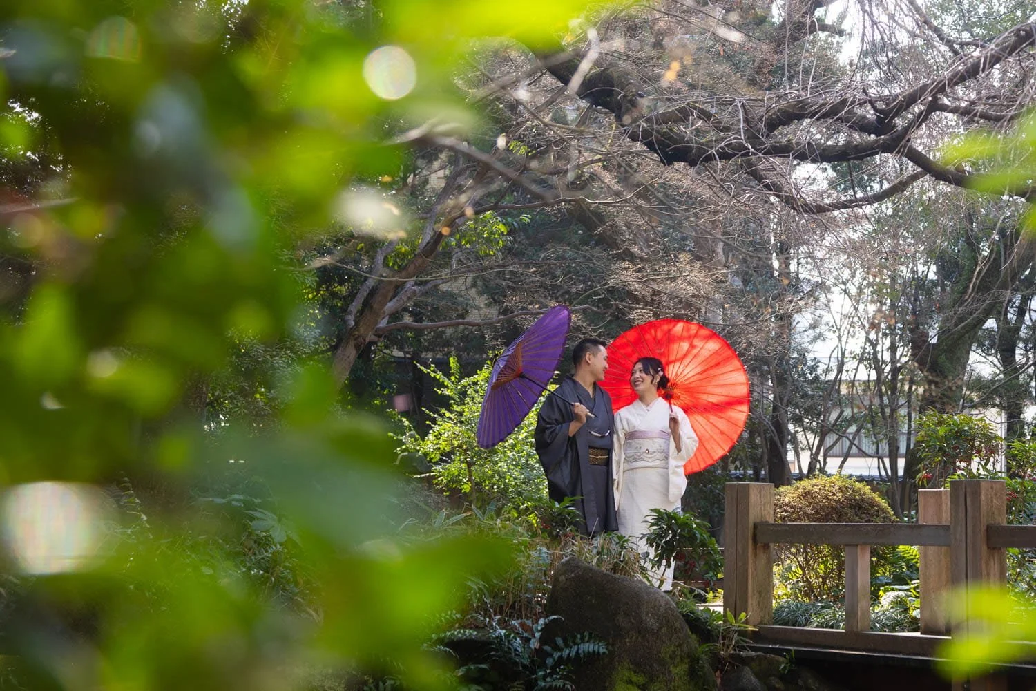 Rakusuien Park couple photoshoot