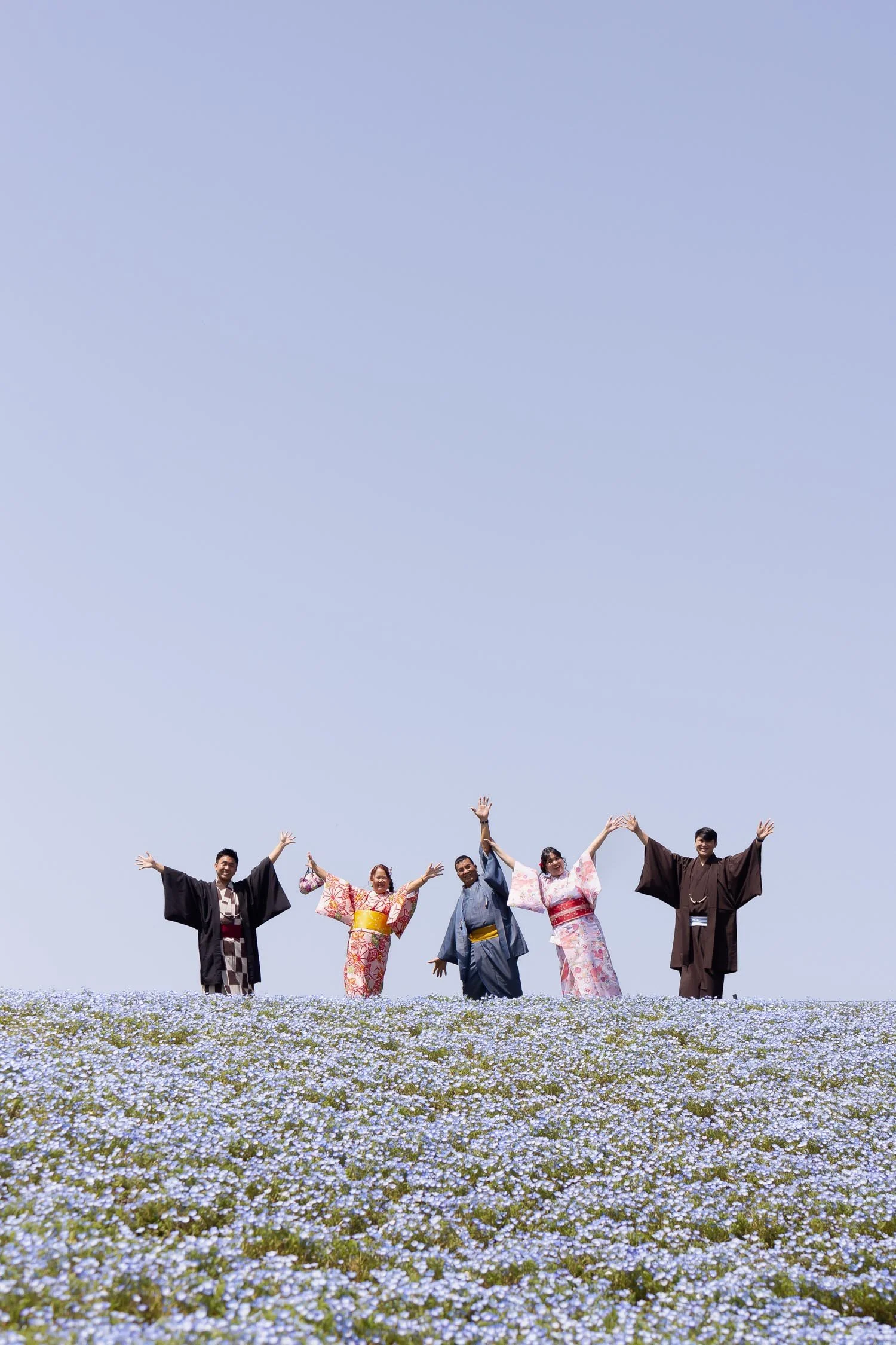 Uminonakamichi Seaside Park family kimono photoshoot