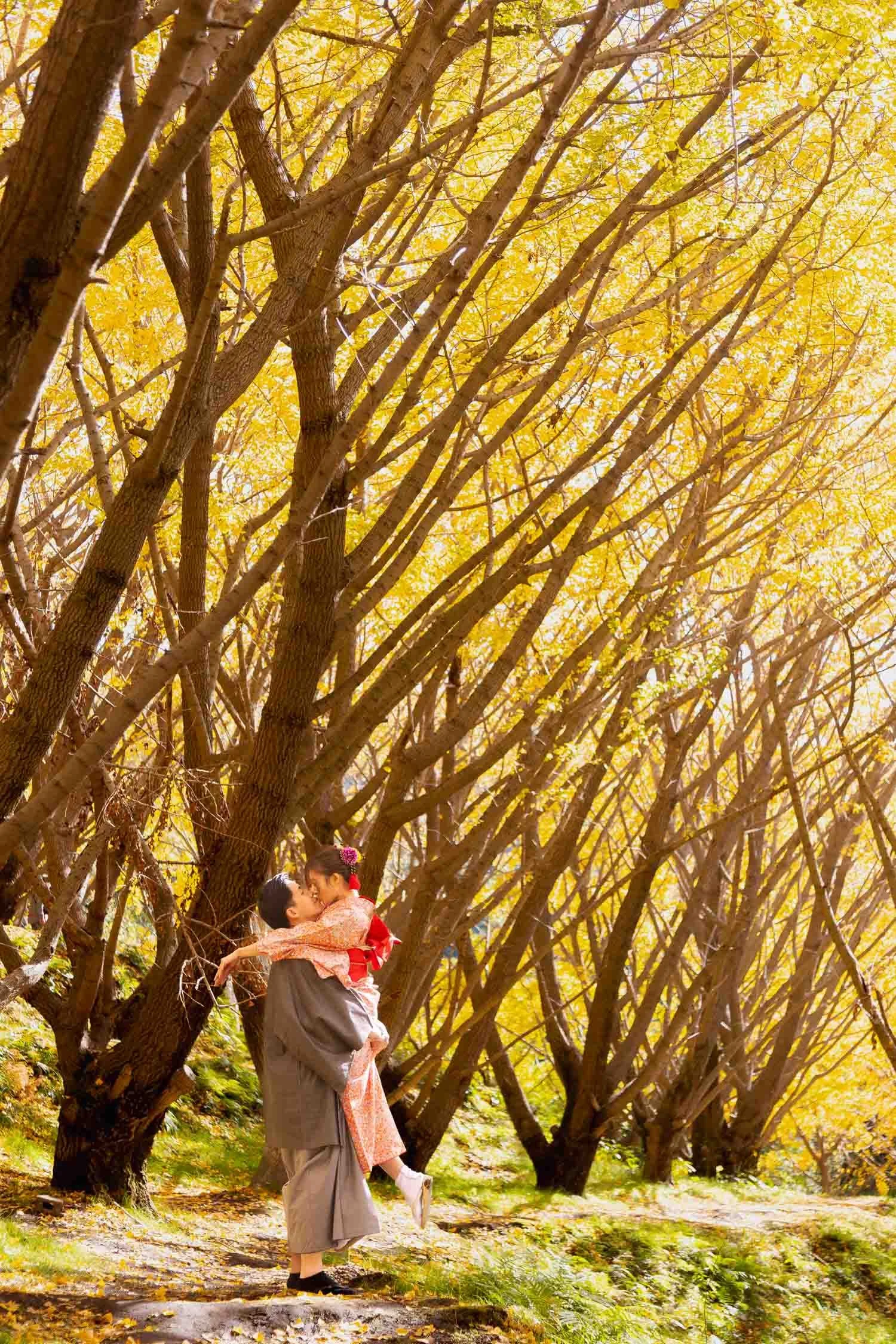 Kyushu autumn leaves photoshoot